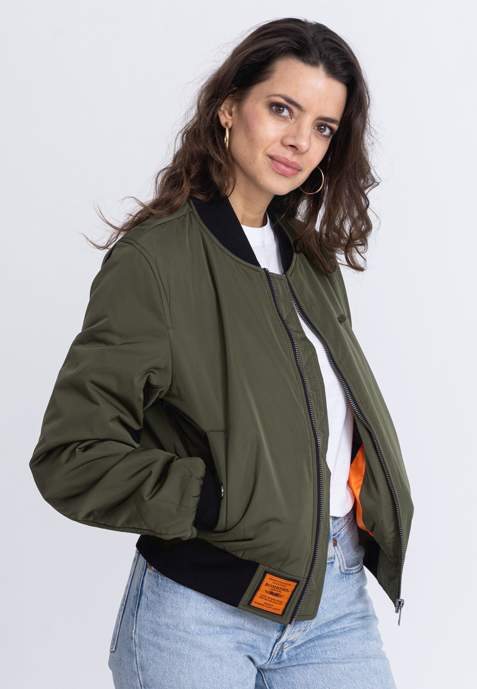 Max W Bomber dans Vestes Kaki Bombers Original