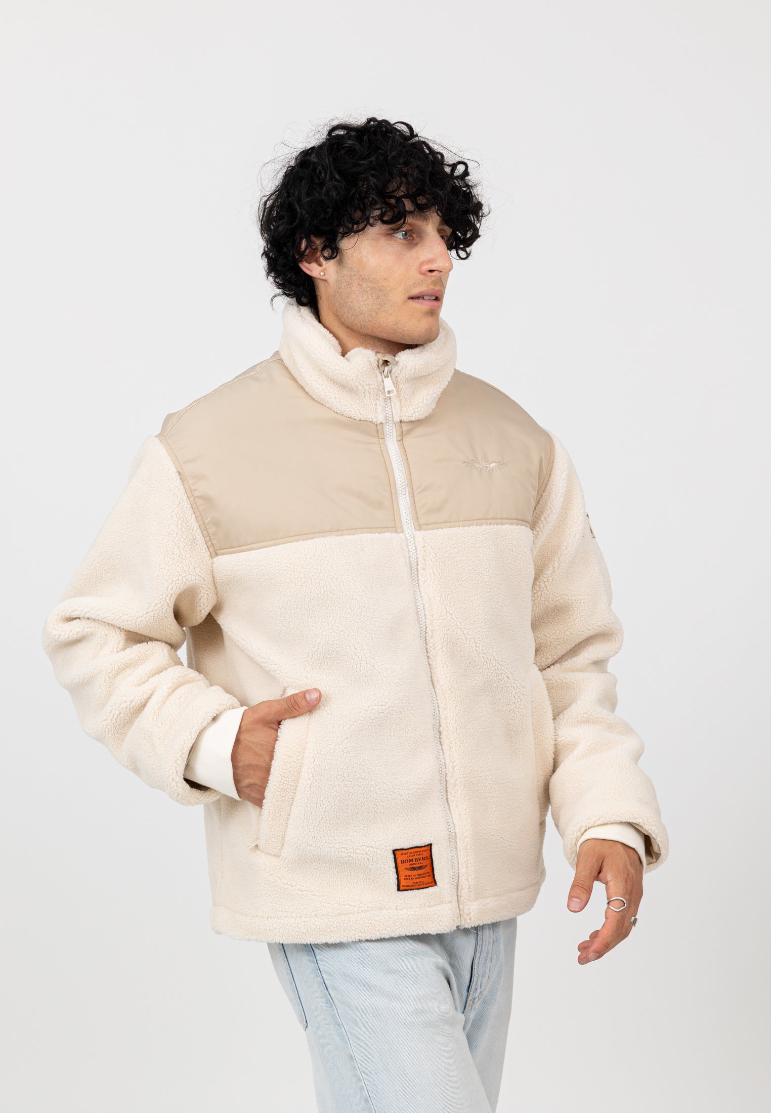 Moncton-M in Cream Vestes Bombers Original