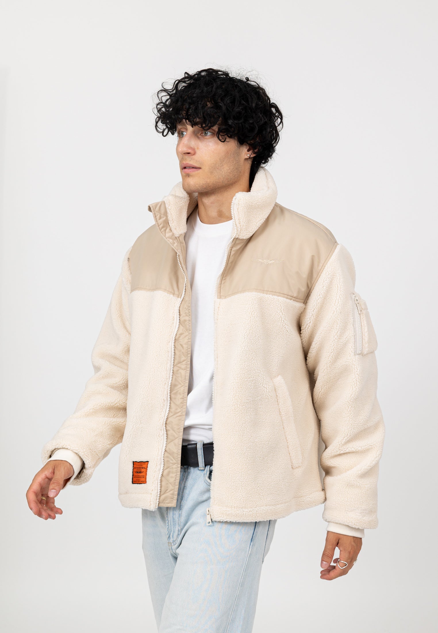 Moncton-M in Cream Vestes Bombers Original