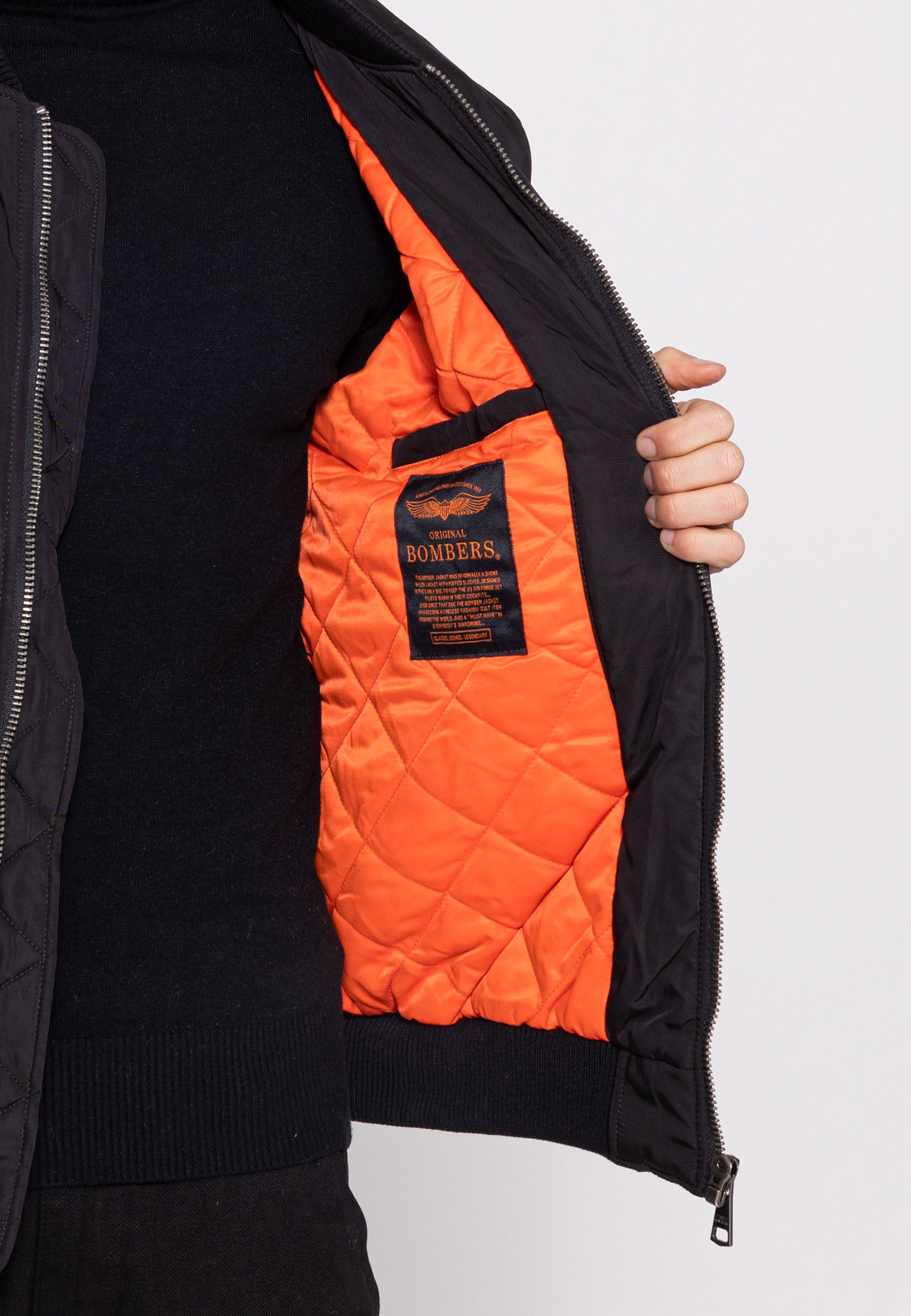 Veste bomber Original M à Black Vestes Bombers Original