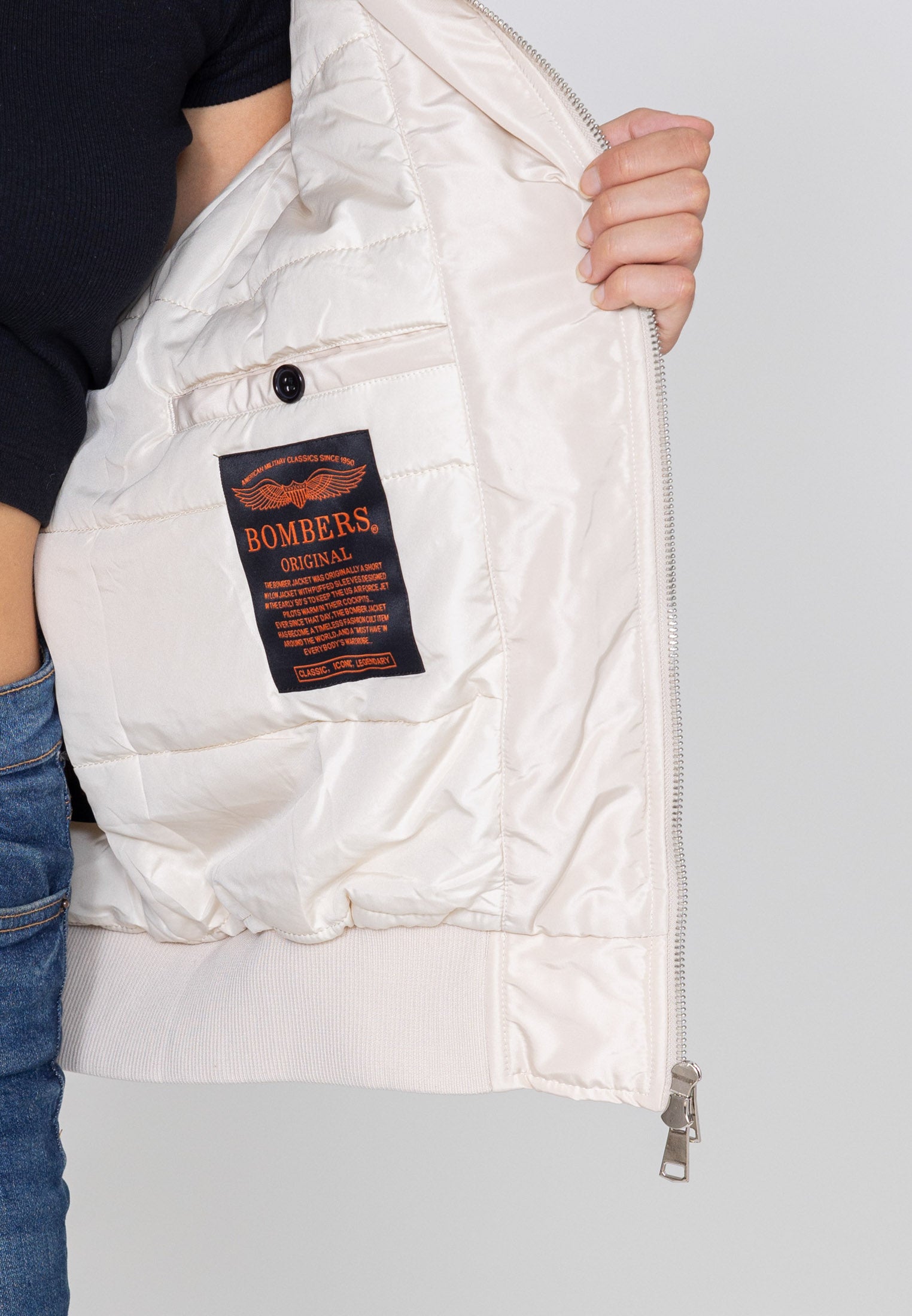 Veste Bomber Princess W dans Cream Vestes Bombers Original