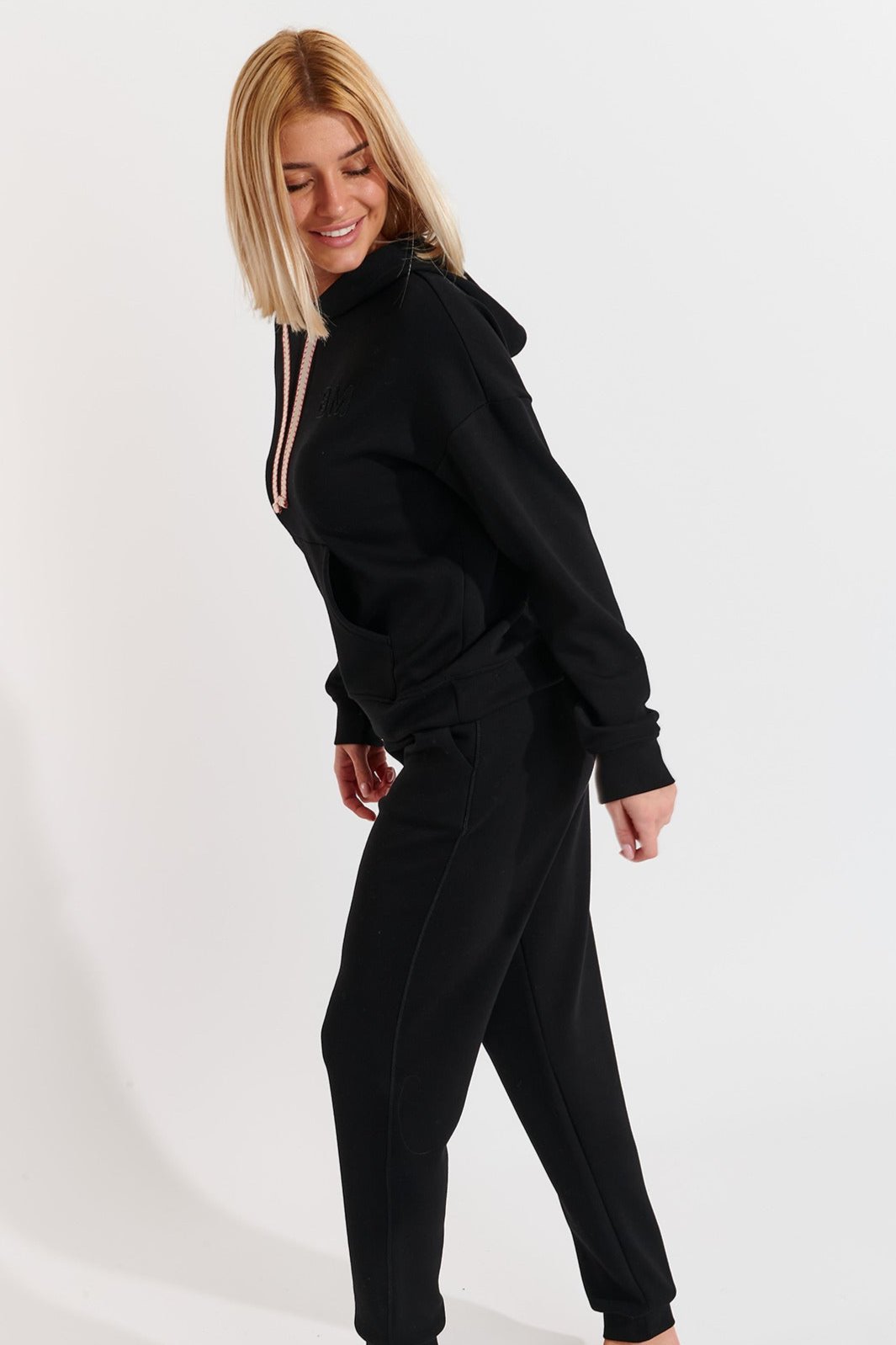 QUICK-BAYJOY Pantalon de jogging en Noir Banana Moon