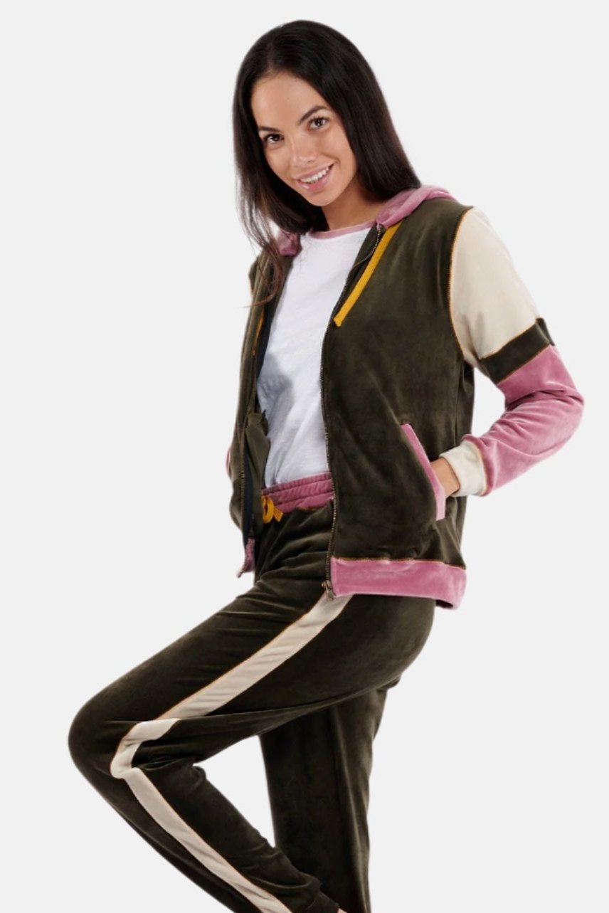 QUICKLY-WILDLAKE Pantalon en velours kaki Banana Moon
