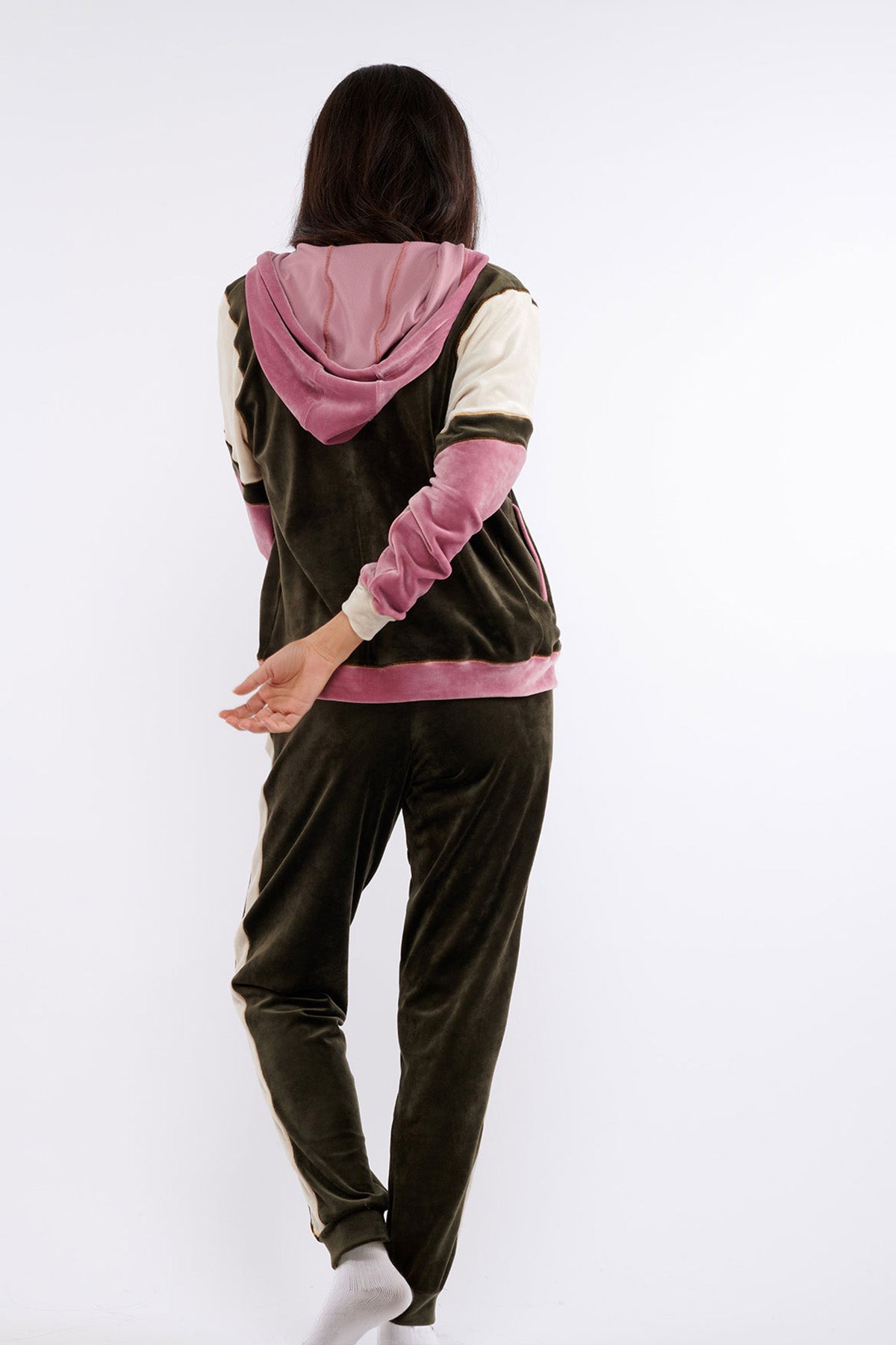 QUICKLY-WILDLAKE Pantalon en velours kaki Banana Moon