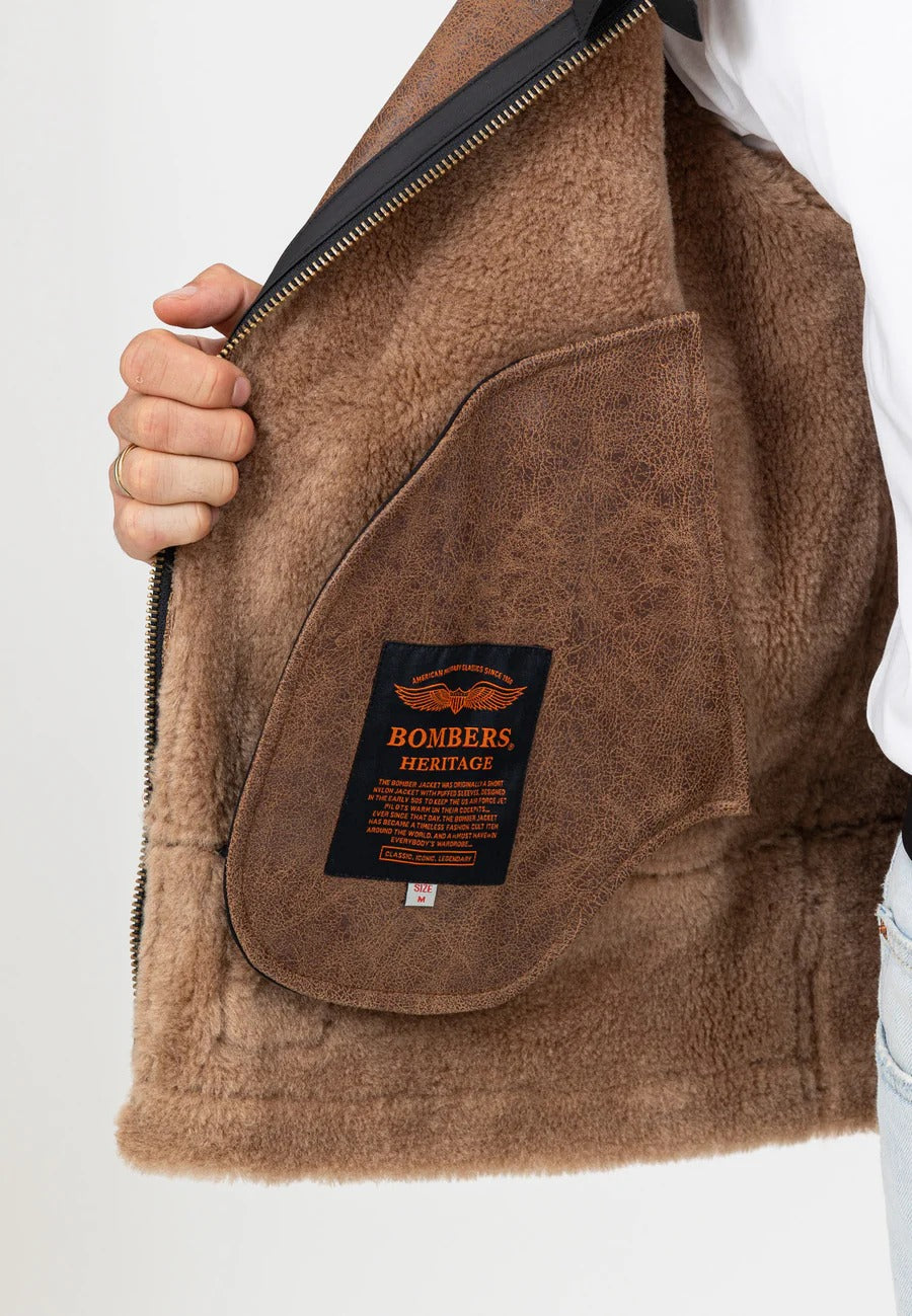 Veste en cuir RB3-M en marron