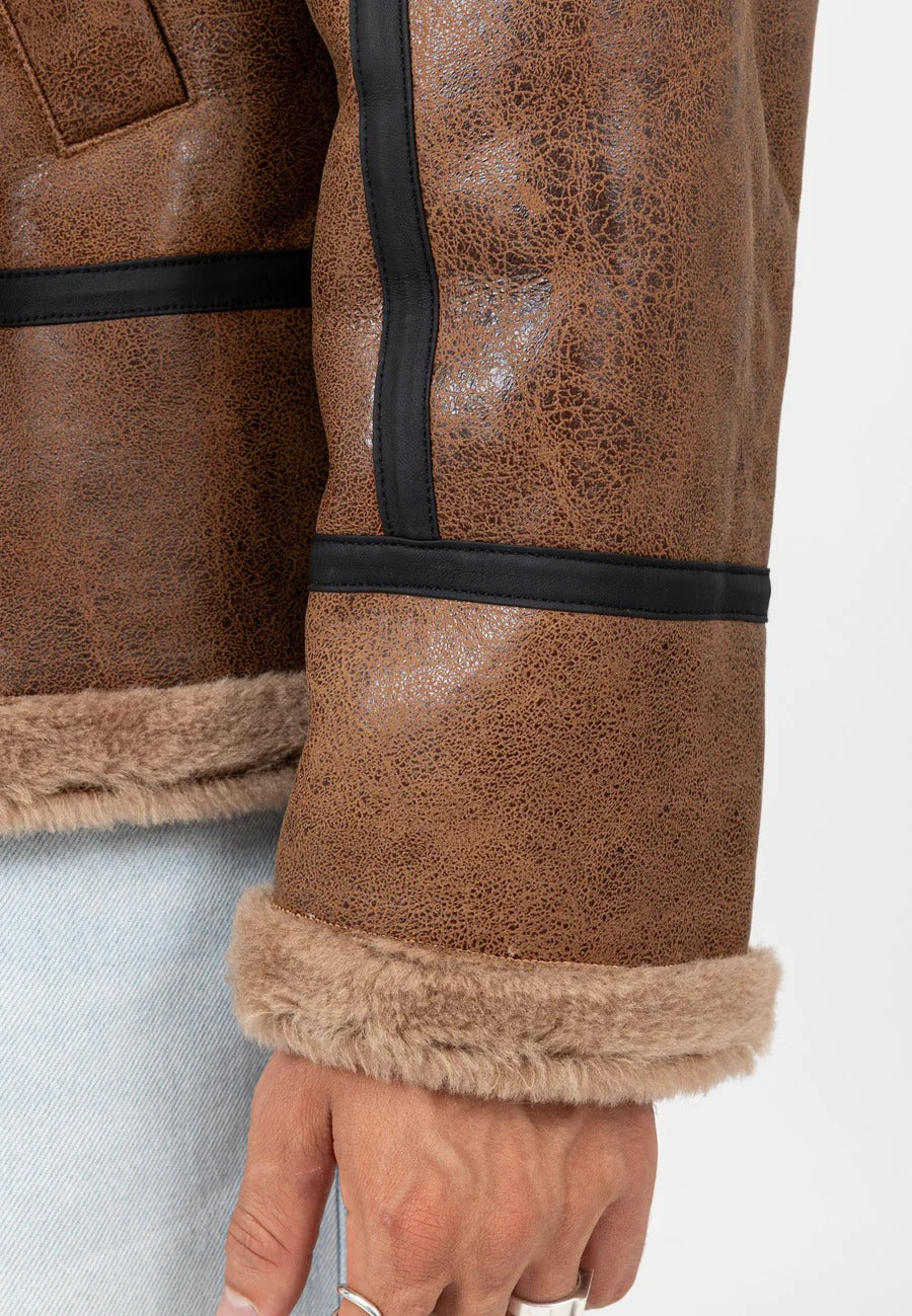 Veste en cuir RB3-M en marron