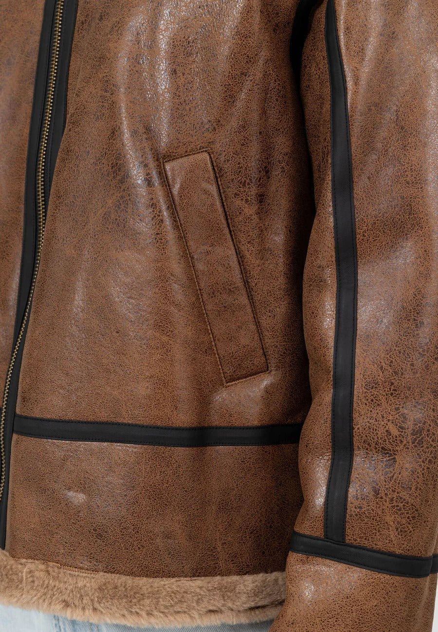 Veste en cuir RB3-M en marron
