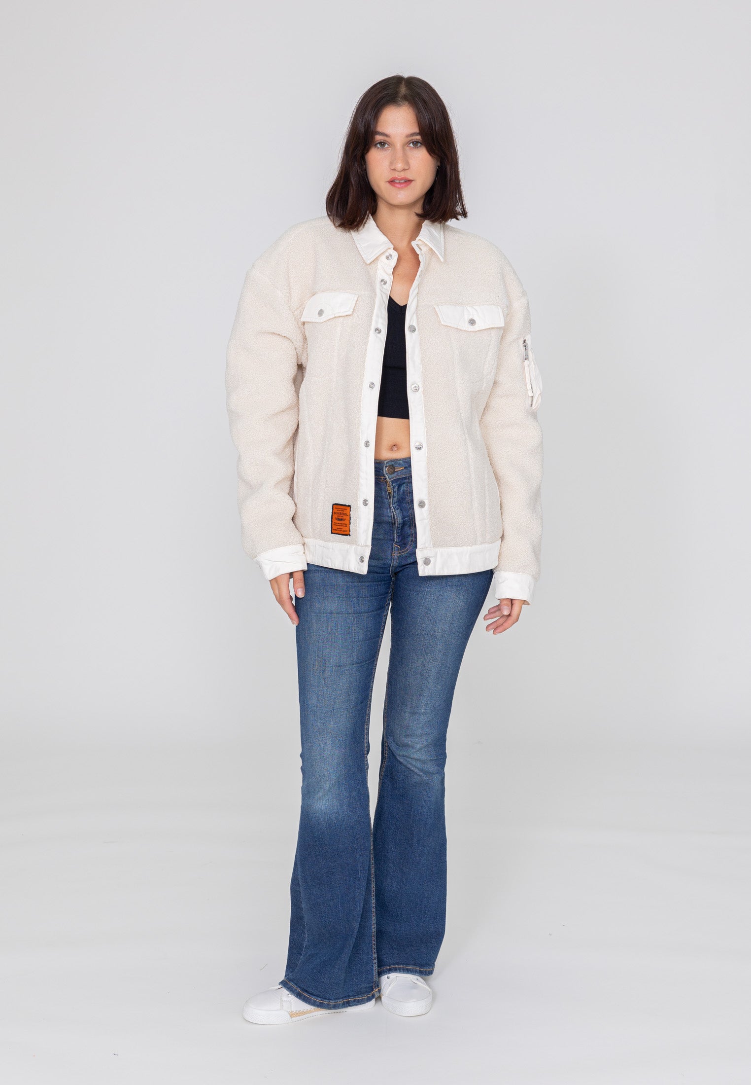 Veste de sherpa Saratoga U dans Cream Vestes Bombers Original