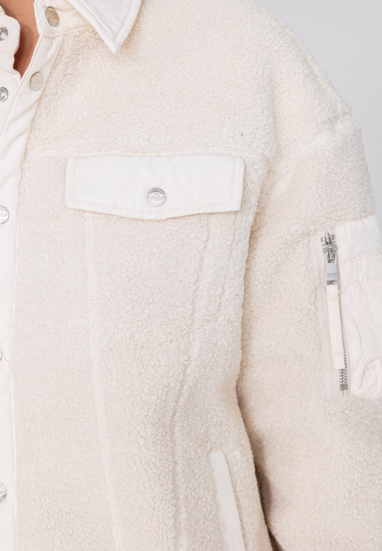 Veste de sherpa Saratoga U dans Cream Vestes Bombers Original