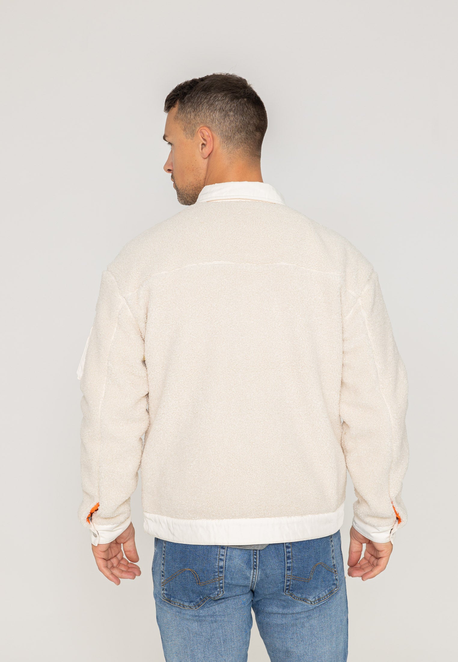 Veste de sherpa Saratoga U dans Cream Vestes Bombers Original