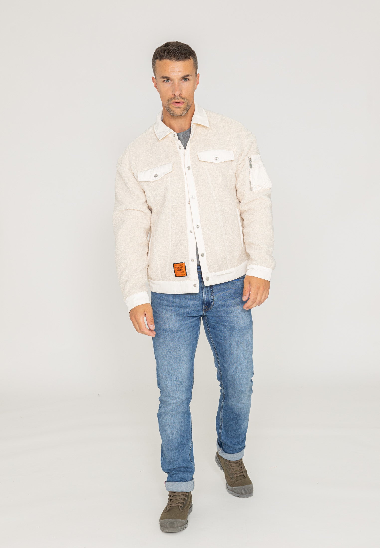 Veste de sherpa Saratoga U dans Cream Vestes Bombers Original