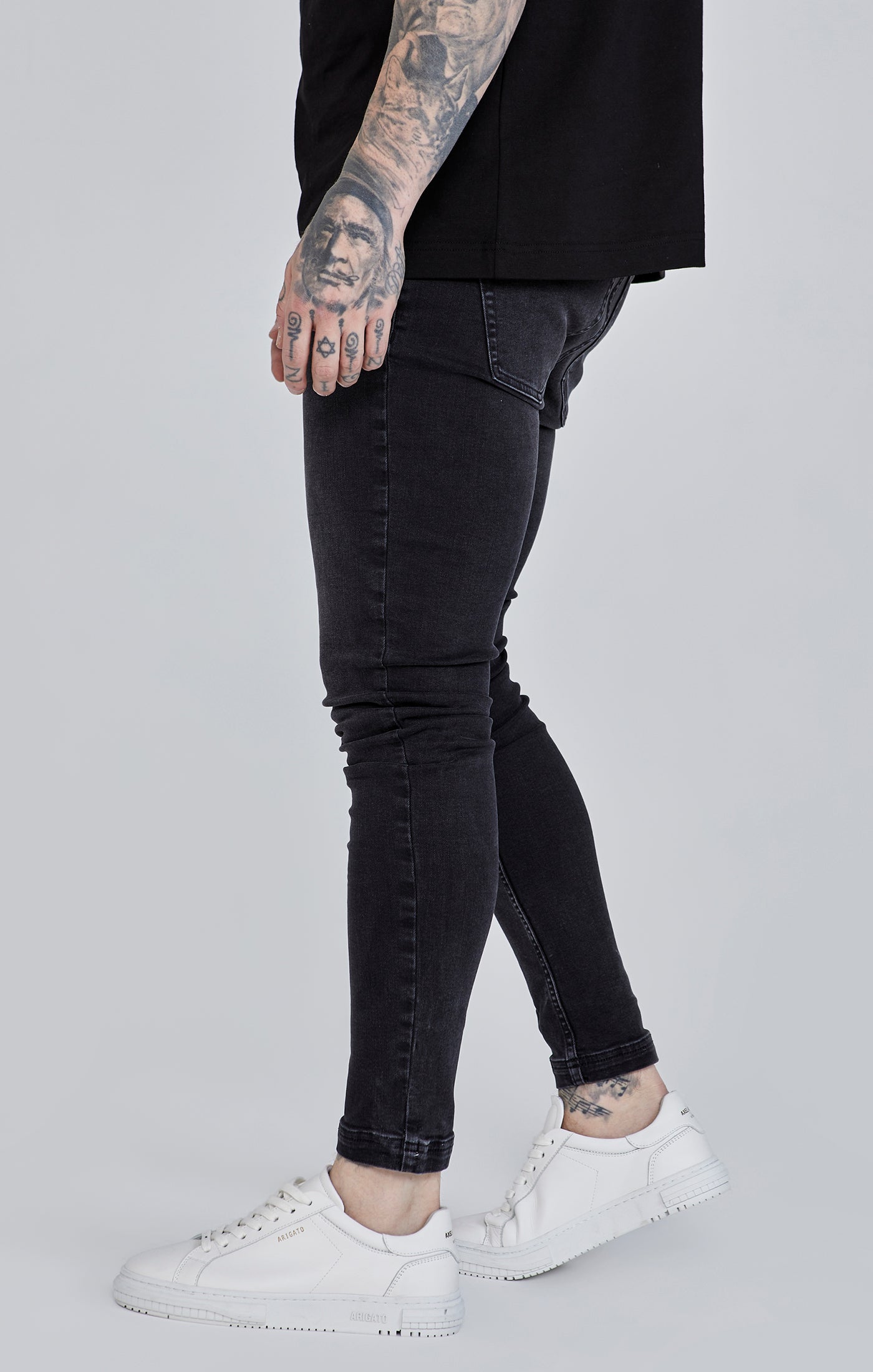 Jeans skinny en noir Jeans SikSilk