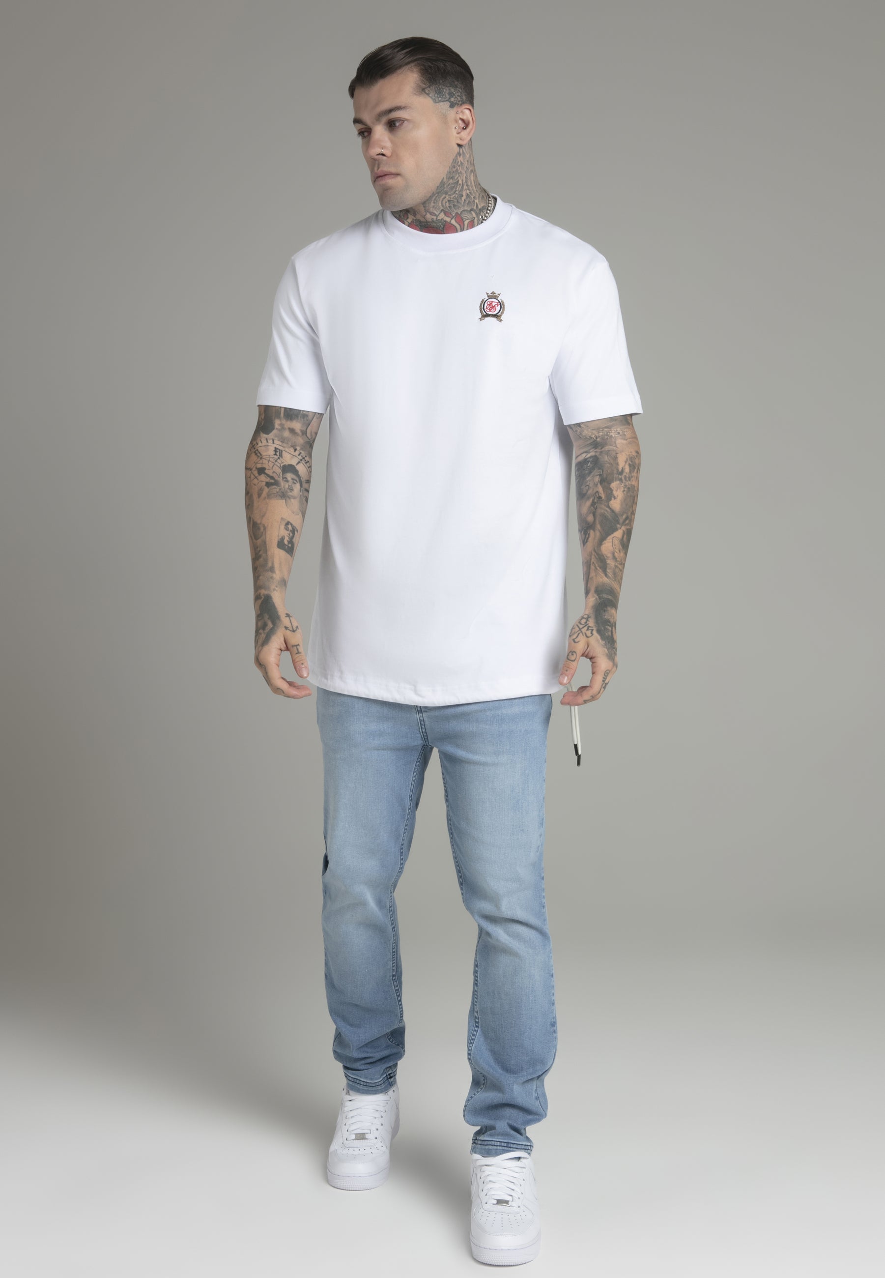 T-shirt oversized en blanc T-shirts SikSilk