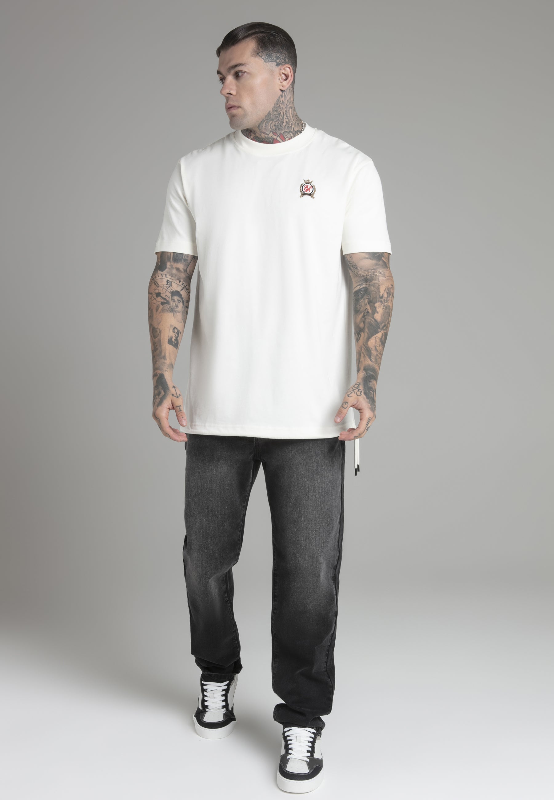 T-shirt oversized en écru T-shirts SikSilk