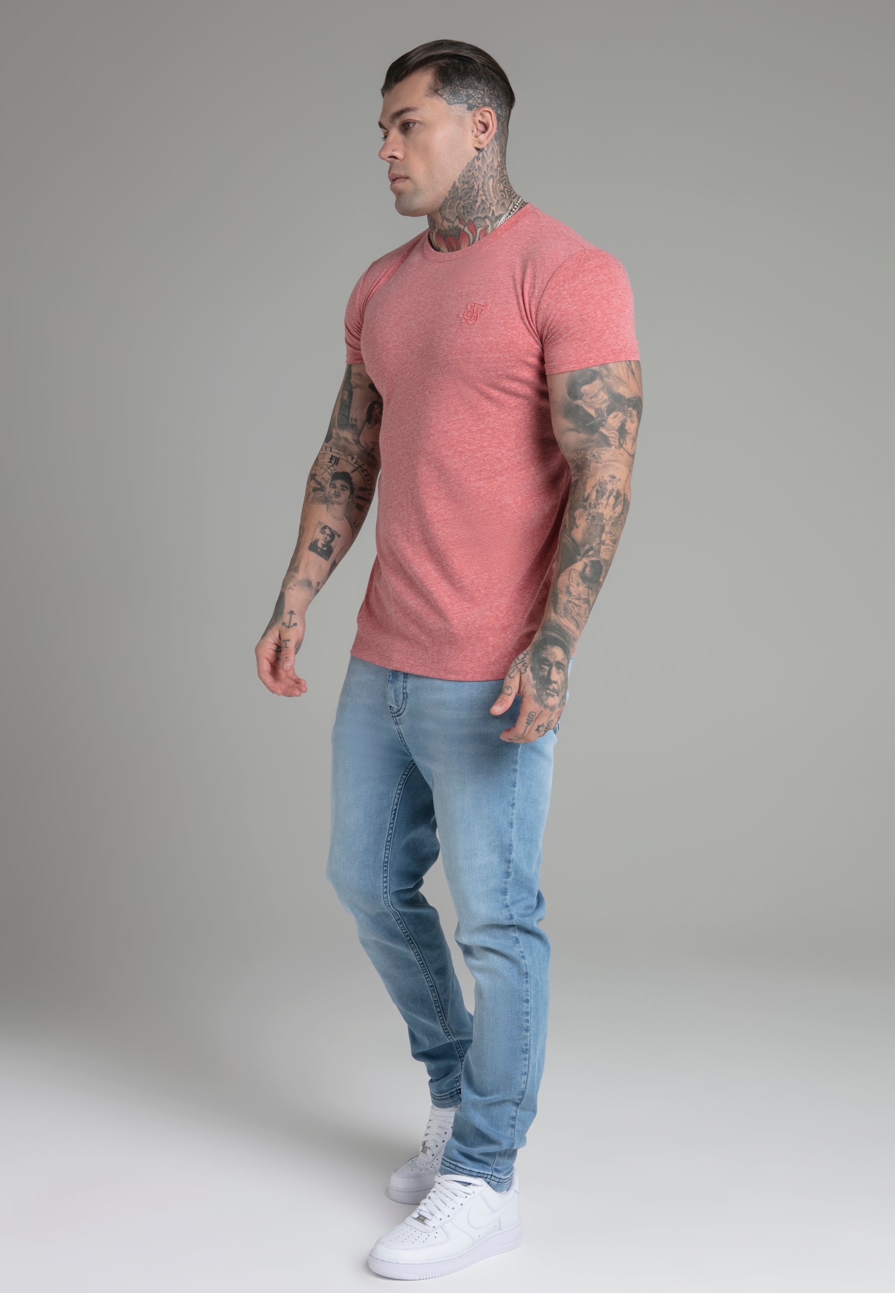 Marl T-shirt orange T-shirts SikSilk