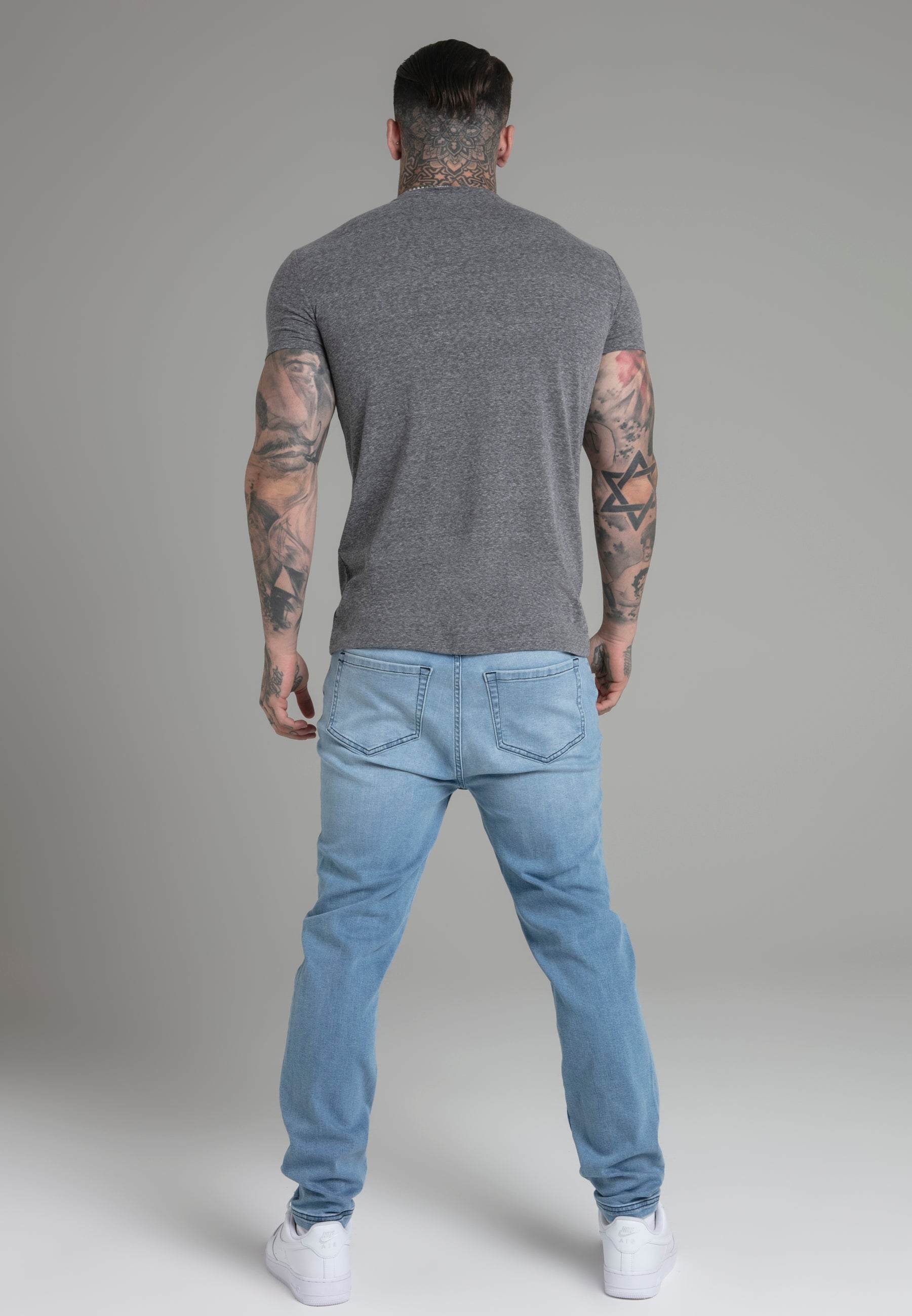 Marl T-Shirt in Dark Grey T-shirts SikSilk
