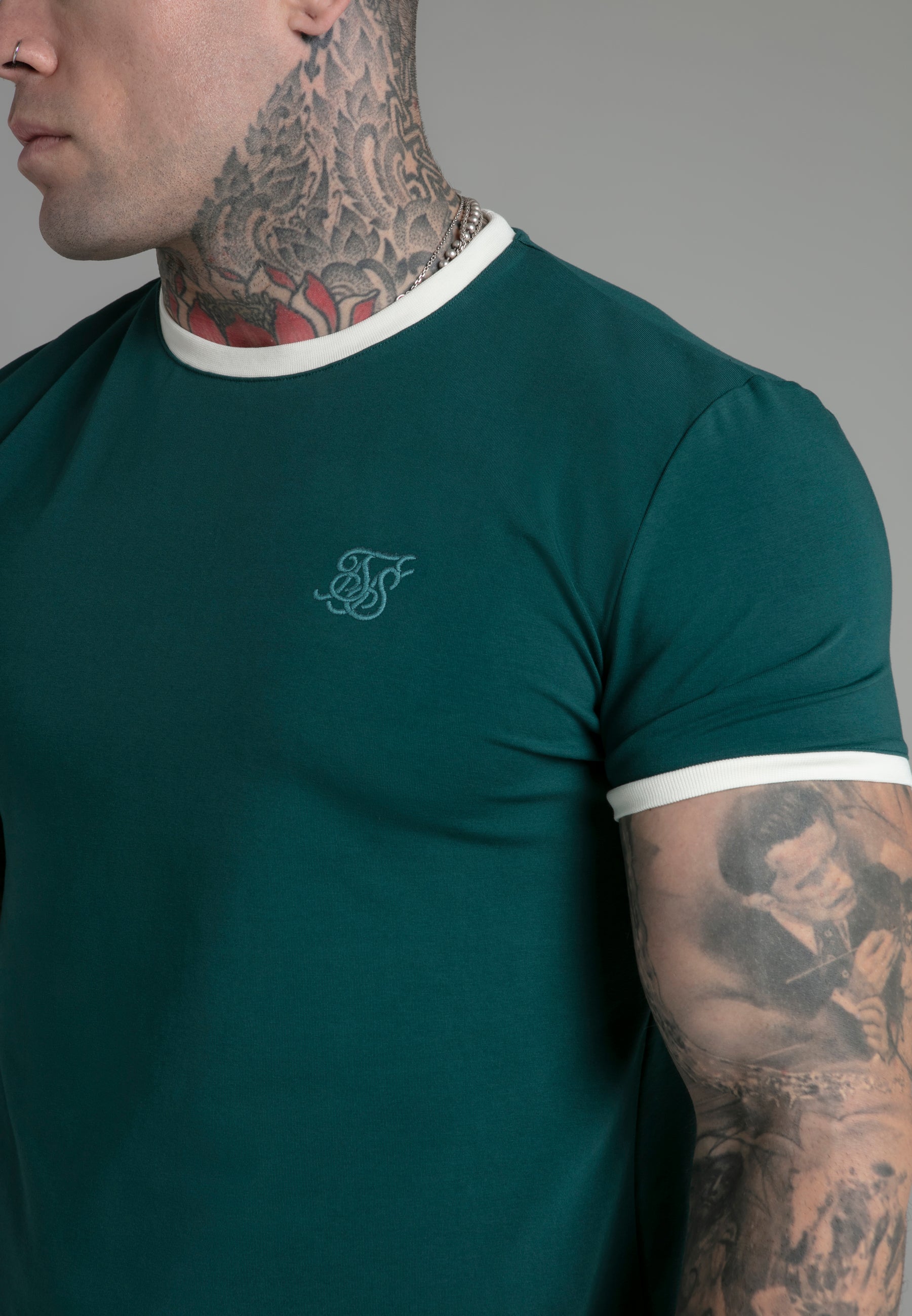 T-shirt Ringer in Green T-shirts SikSilk