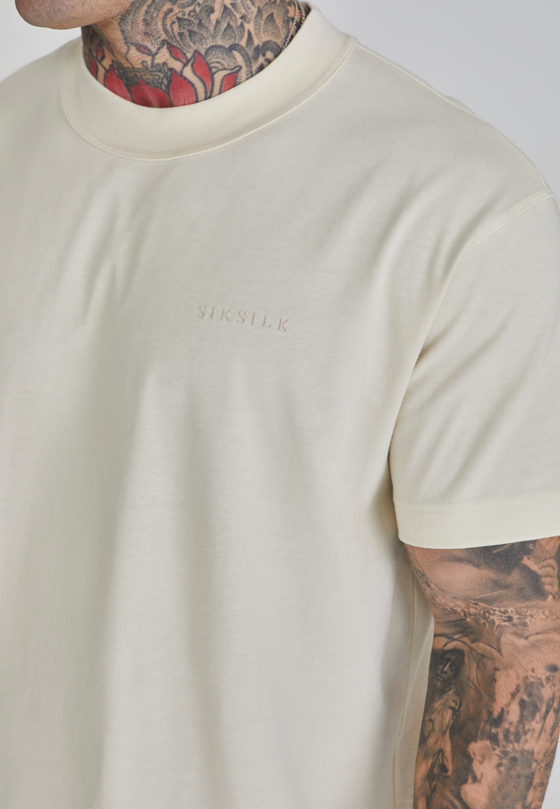 T-shirt oversized beige T-shirts SikSilk