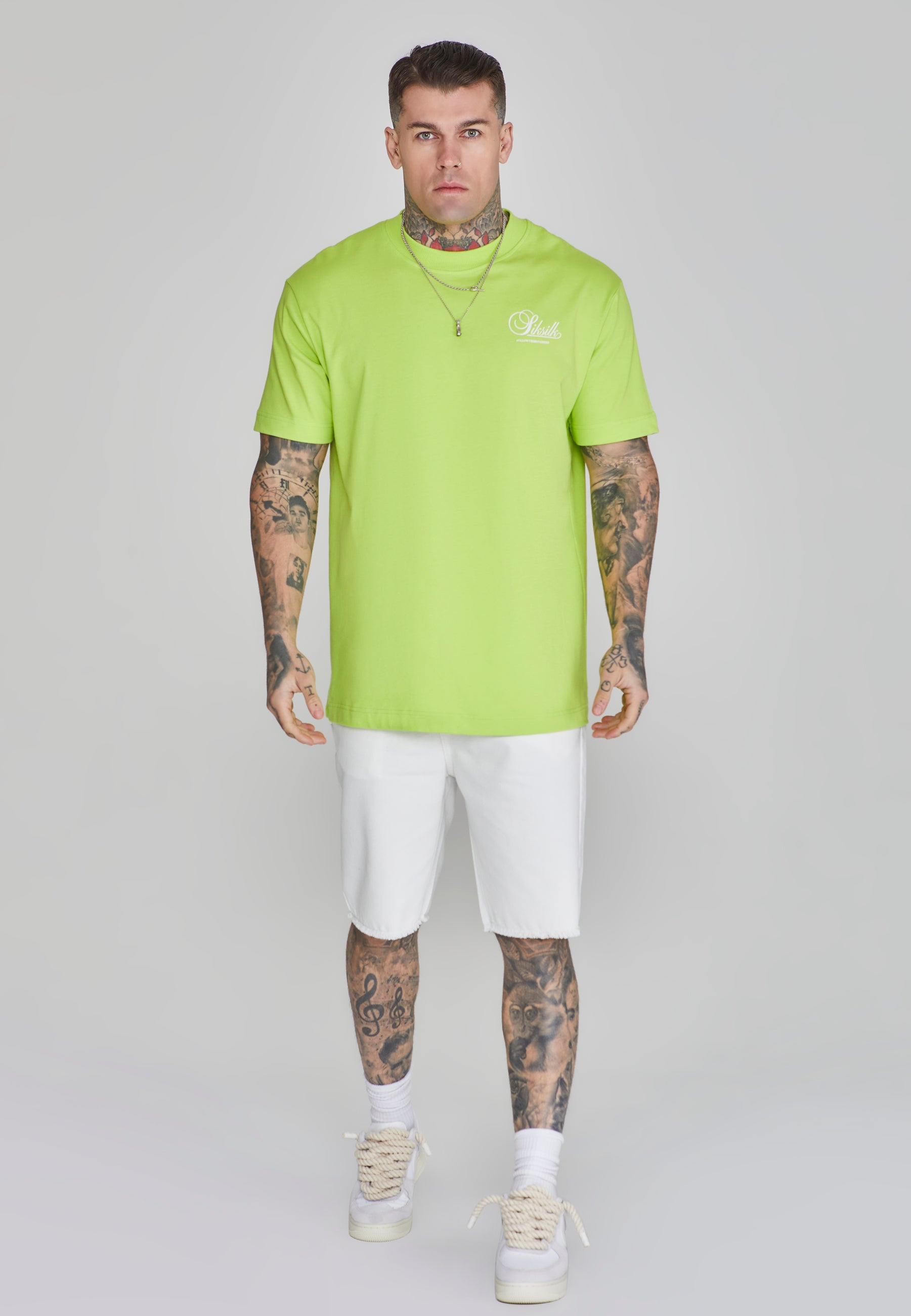 Short en denim blanc Short en jean SikSilk