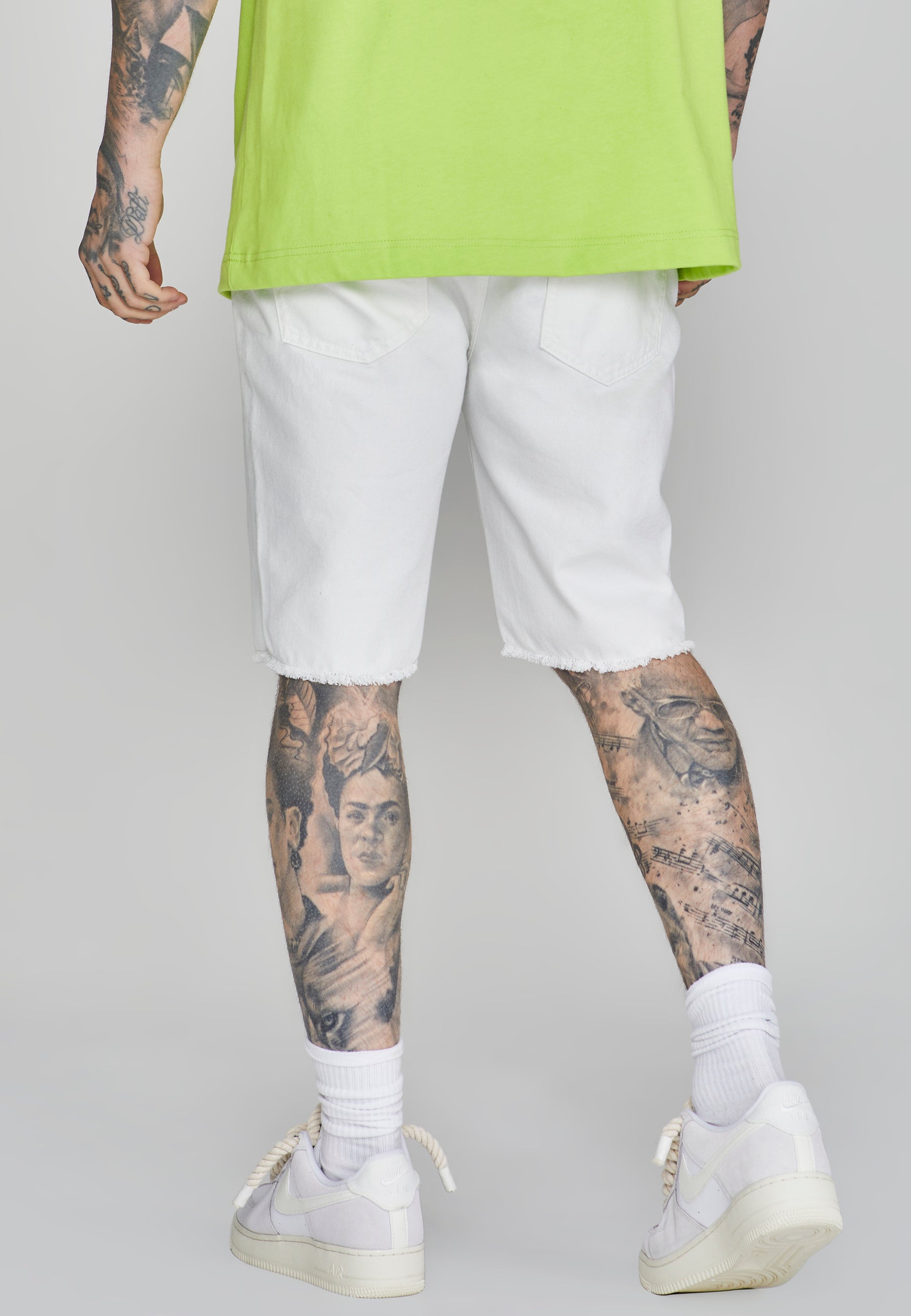 Short en denim blanc Short en jean SikSilk