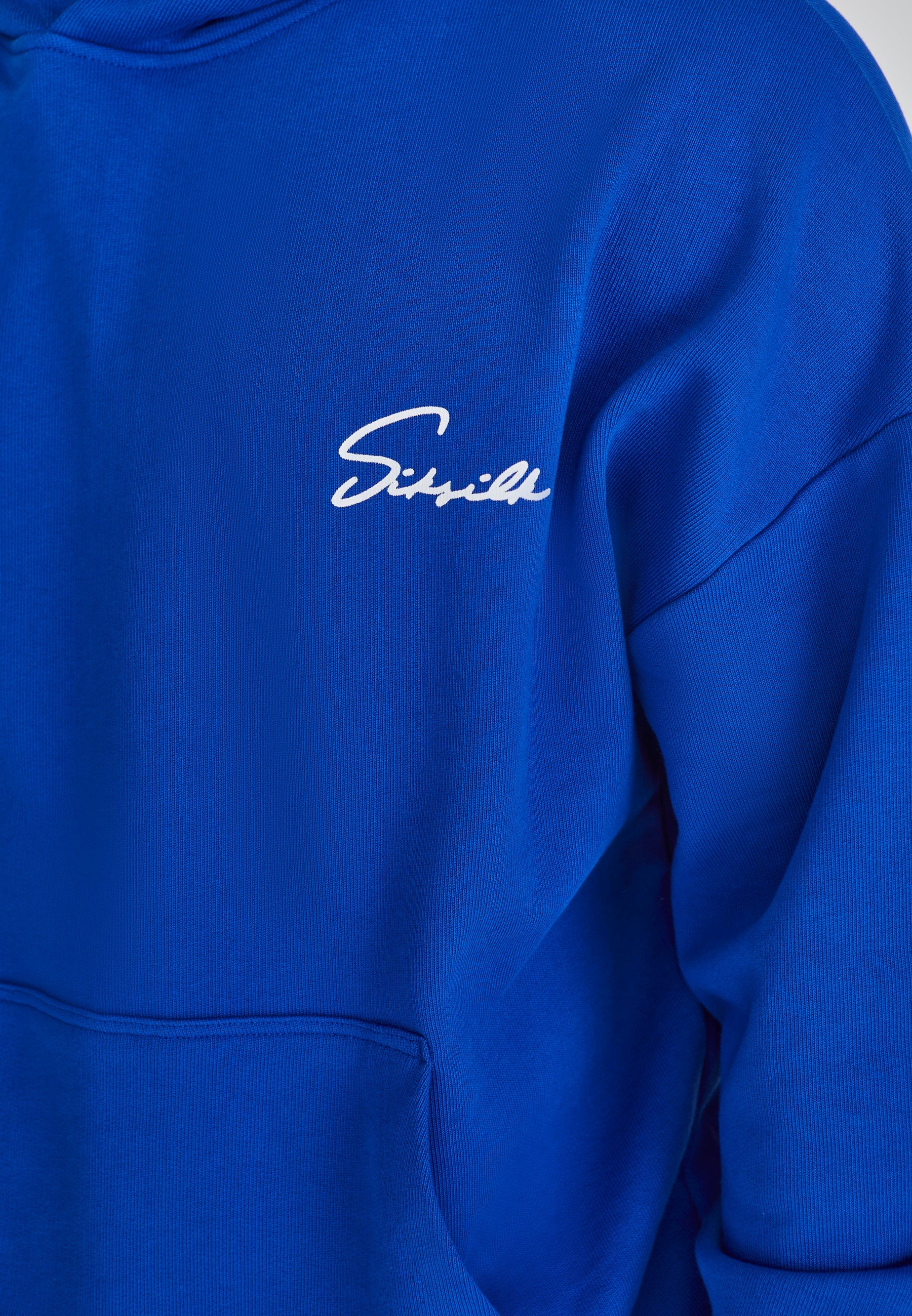 Script Hoodie in Blue Sweat à capuche SikSilk