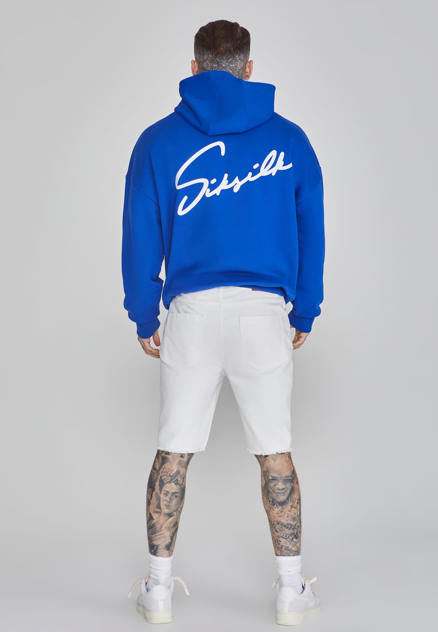 Script Hoodie in Blue Sweat à capuche SikSilk