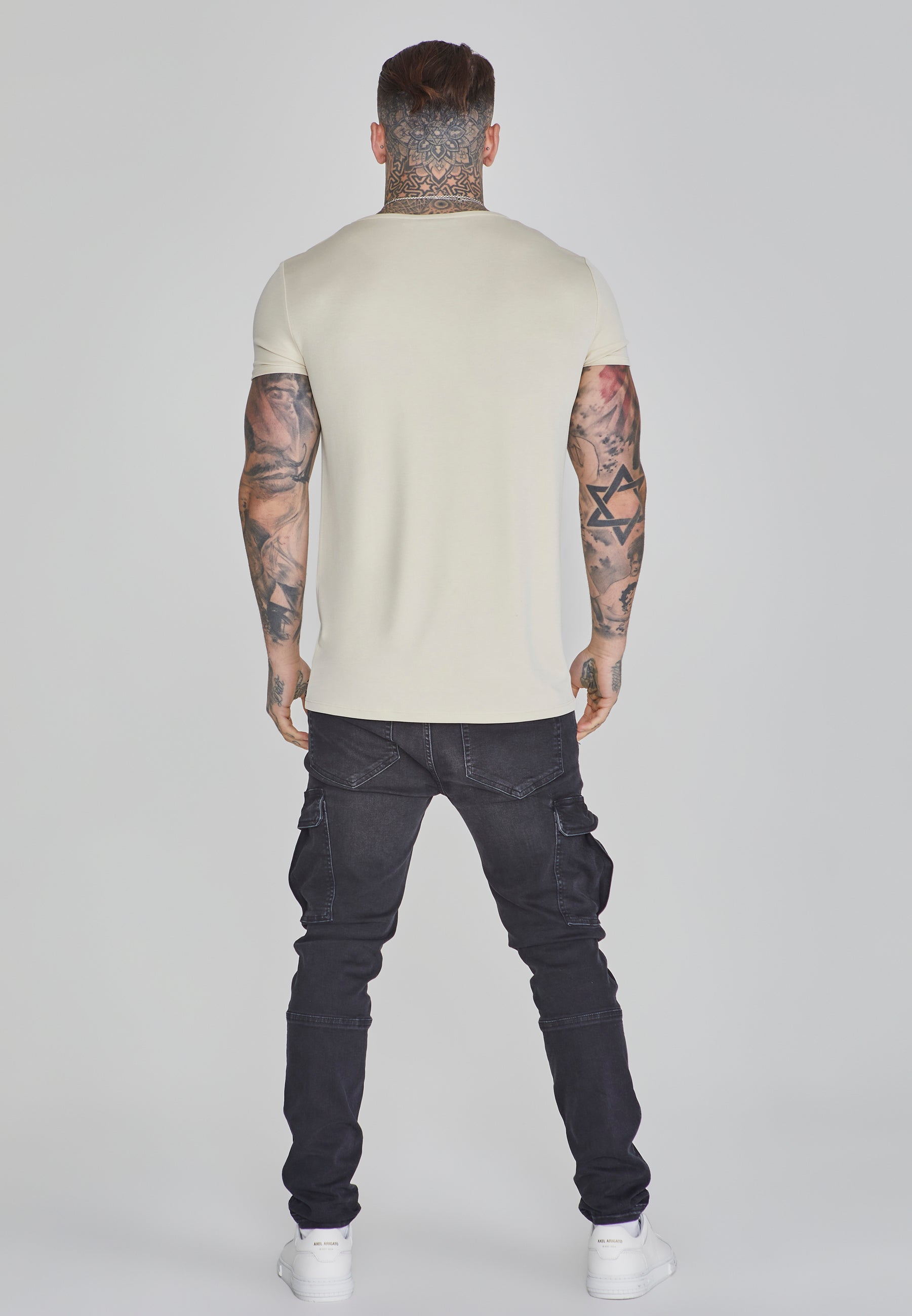 T-shirt Muscle Fit en écru T-shirts SikSilk