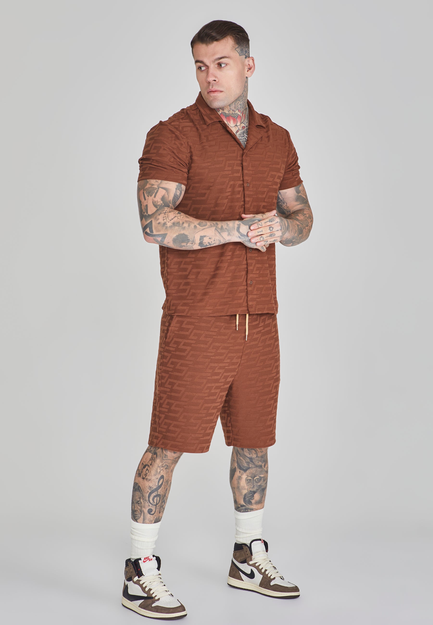Short de serviette en marron Shorts SikSilk