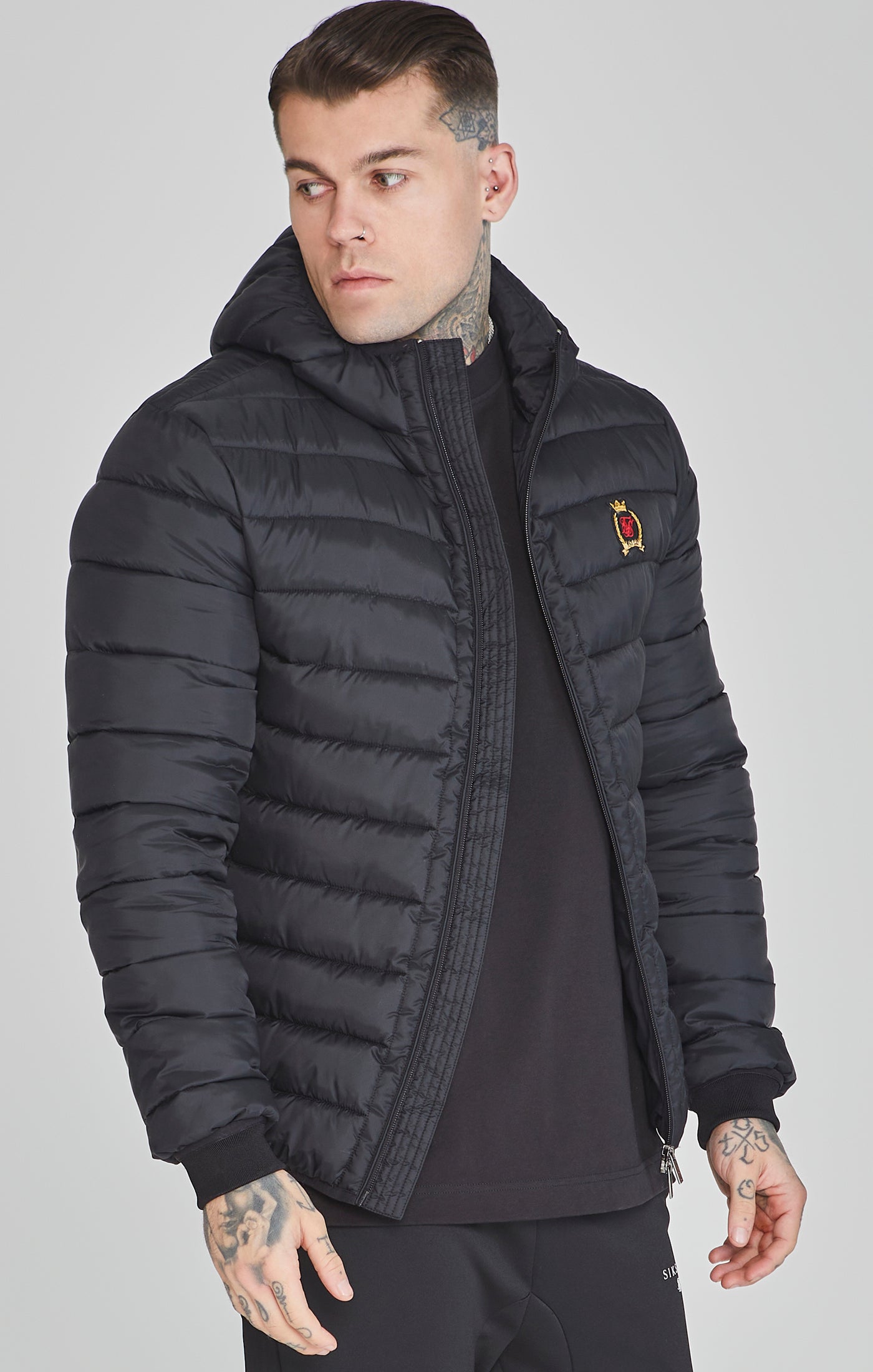 Bubble Jacket in Black Vestes SikSilk