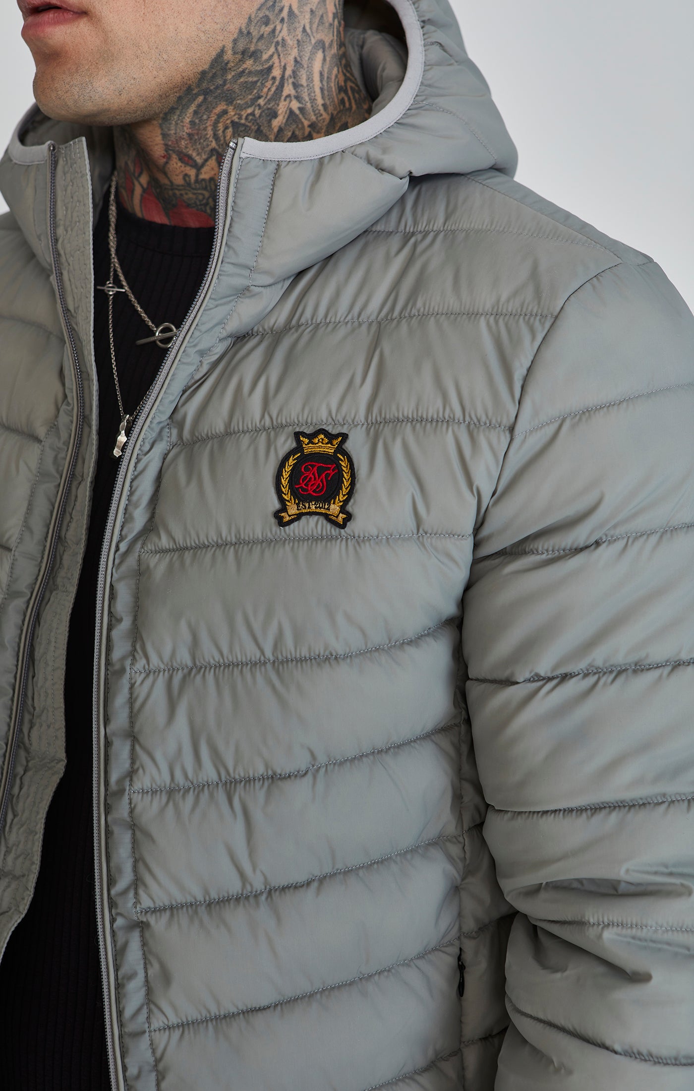 Bubble Jacket in Grey Vestes SikSilk