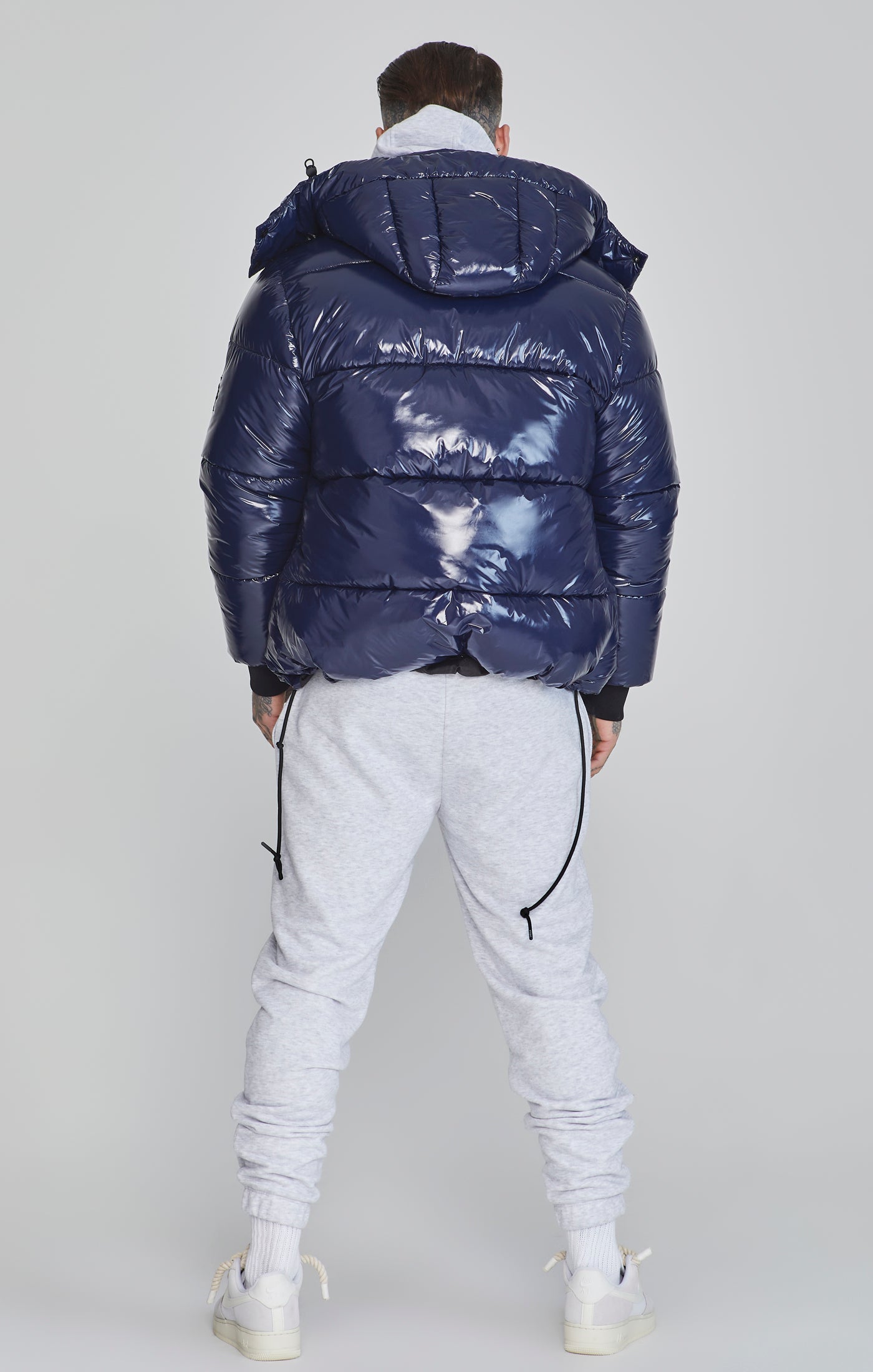 Puffer Jacket in Blue Vestes SikSilk