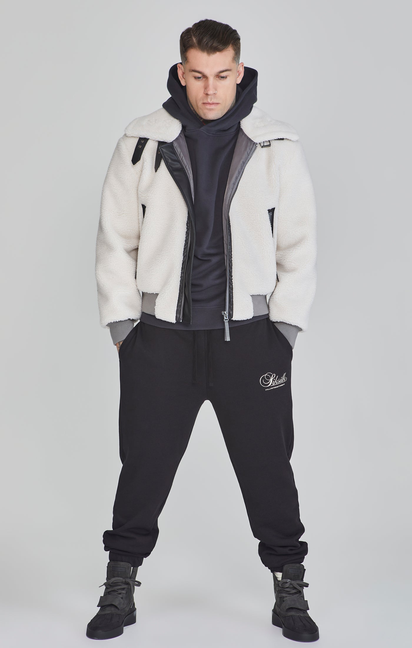 Bomber Jacket in Ecru Vestes SikSilk
