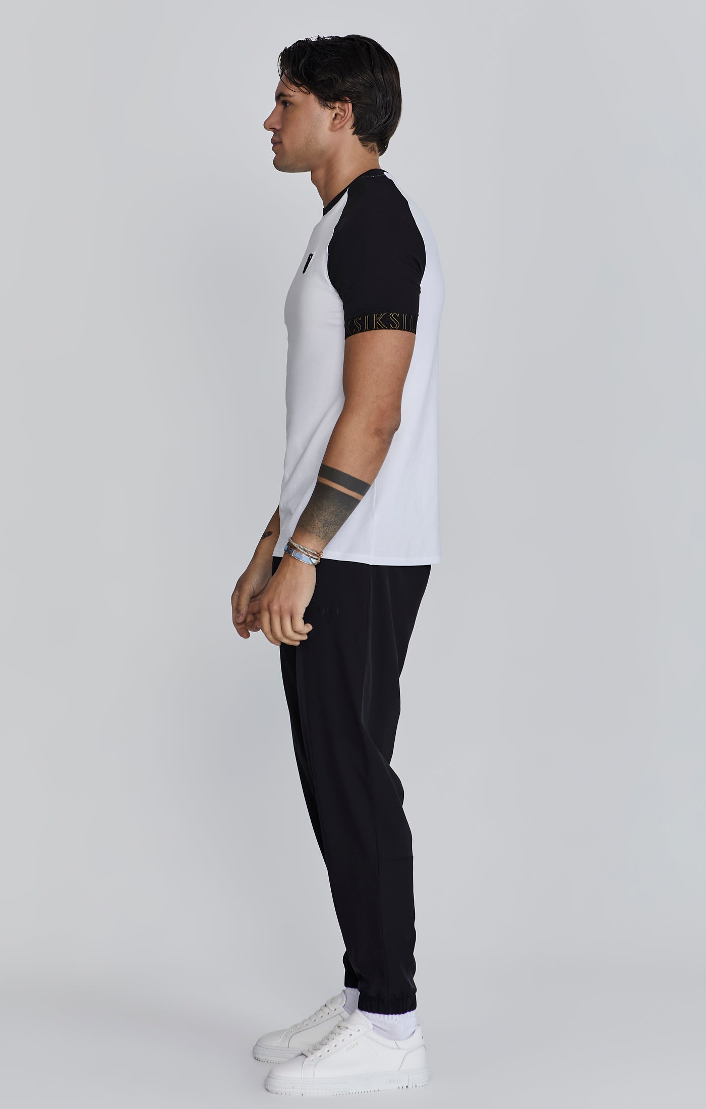 Tech T-shirt in White/Black T-shirts SikSilk