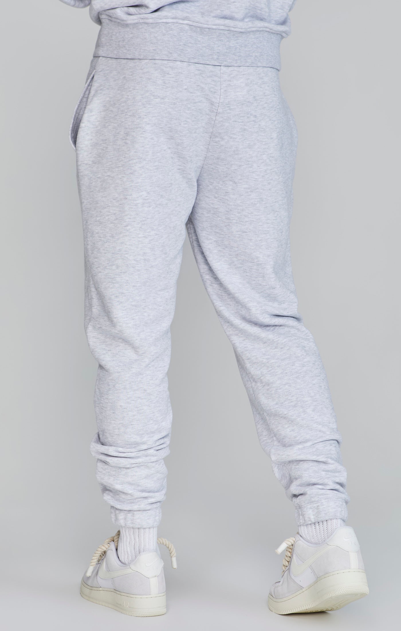 Logo Joggers in Snow Marl Pantalon SikSilk