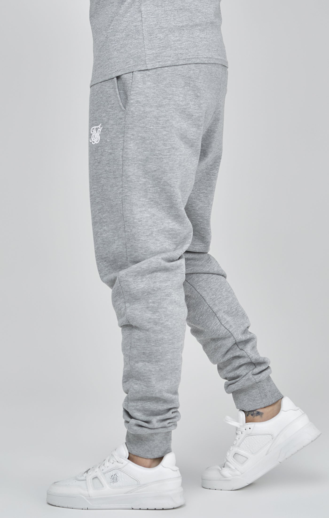 Essentials Joggers in Grey Marl Pantalon SikSilk