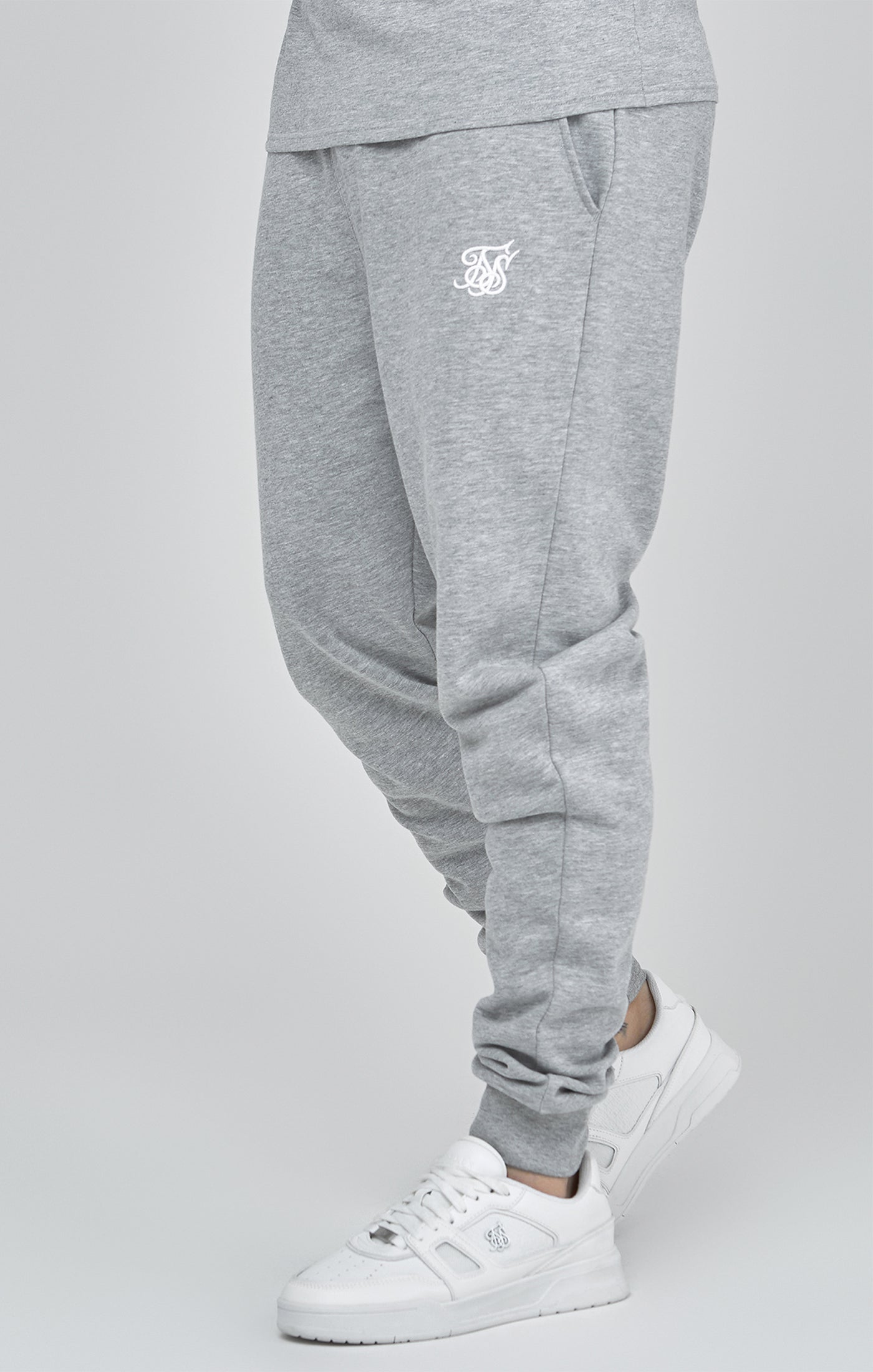 Essentials Joggers in Grey Marl Pantalon SikSilk