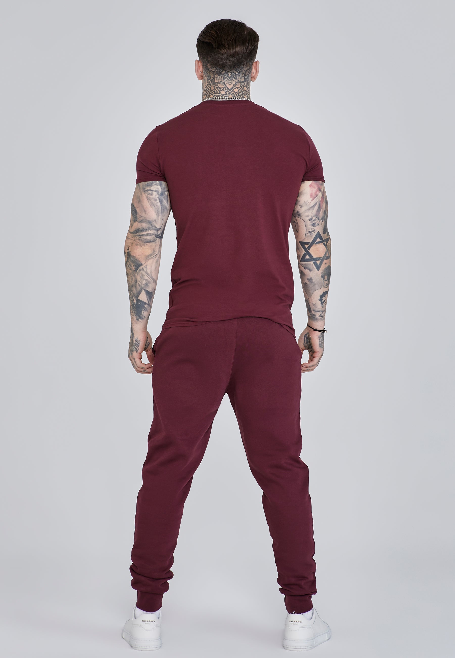 Essentials Joggers en Bourgogne Pantalon SikSilk