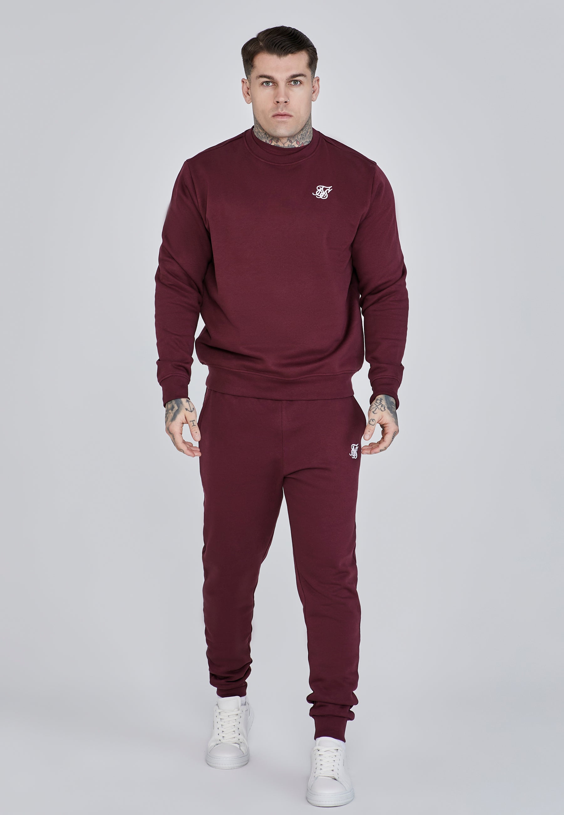 Sweat Essentials en Bourgogne Sweatshirts SikSilk