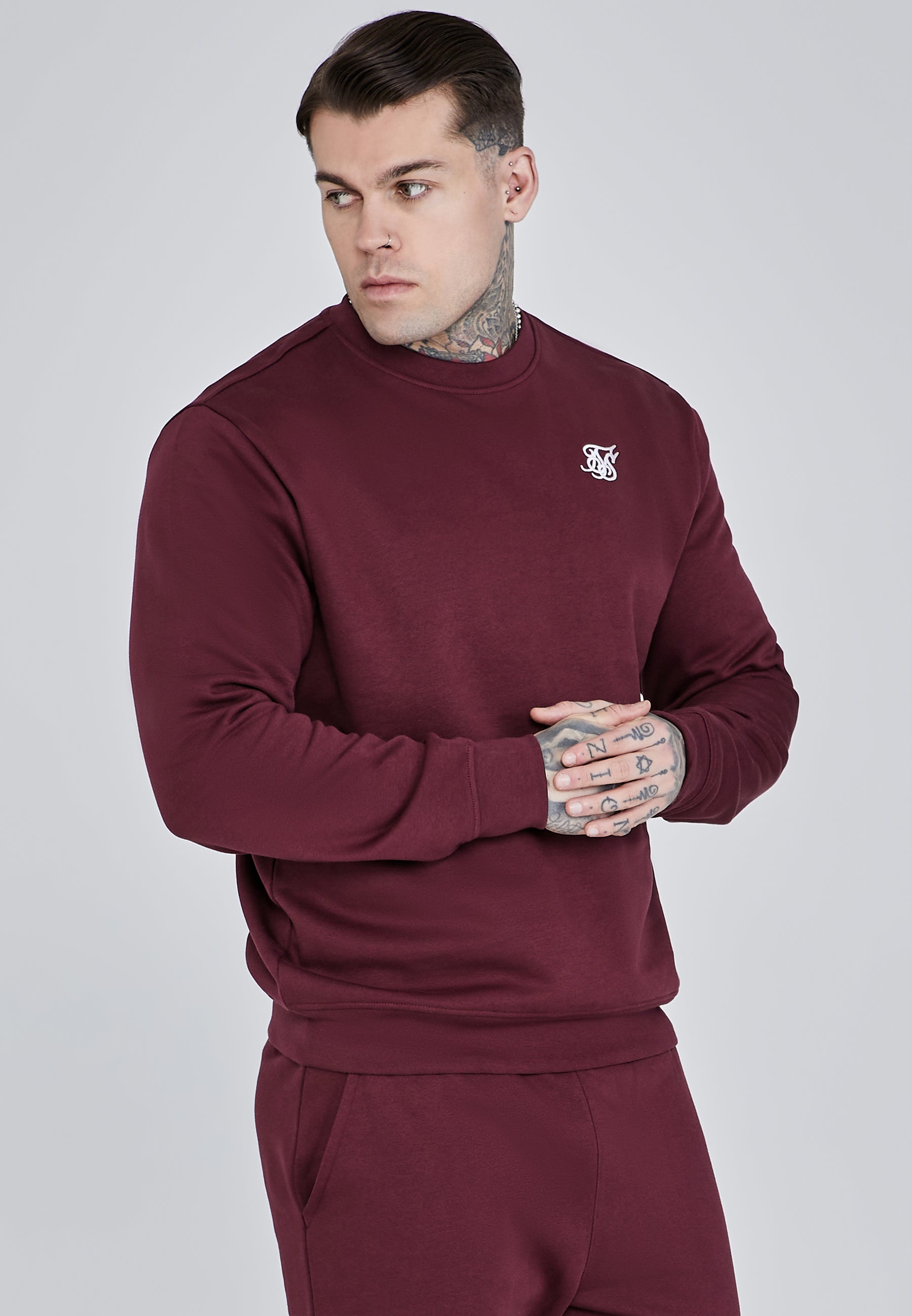 Sweat Essentials en Bourgogne Sweatshirts SikSilk