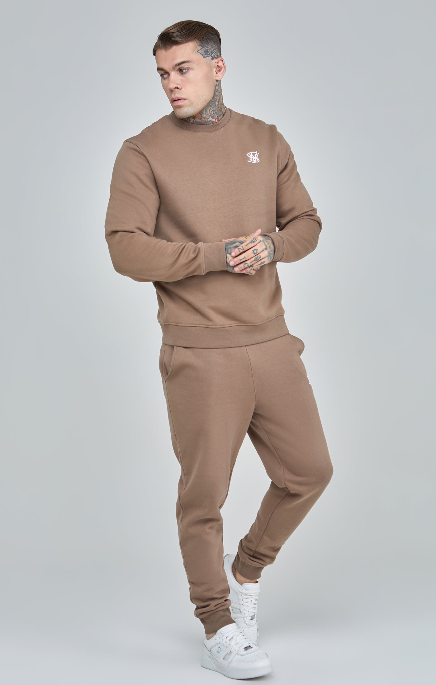 Sweat Essentials in Brown Sweatshirts SikSilk