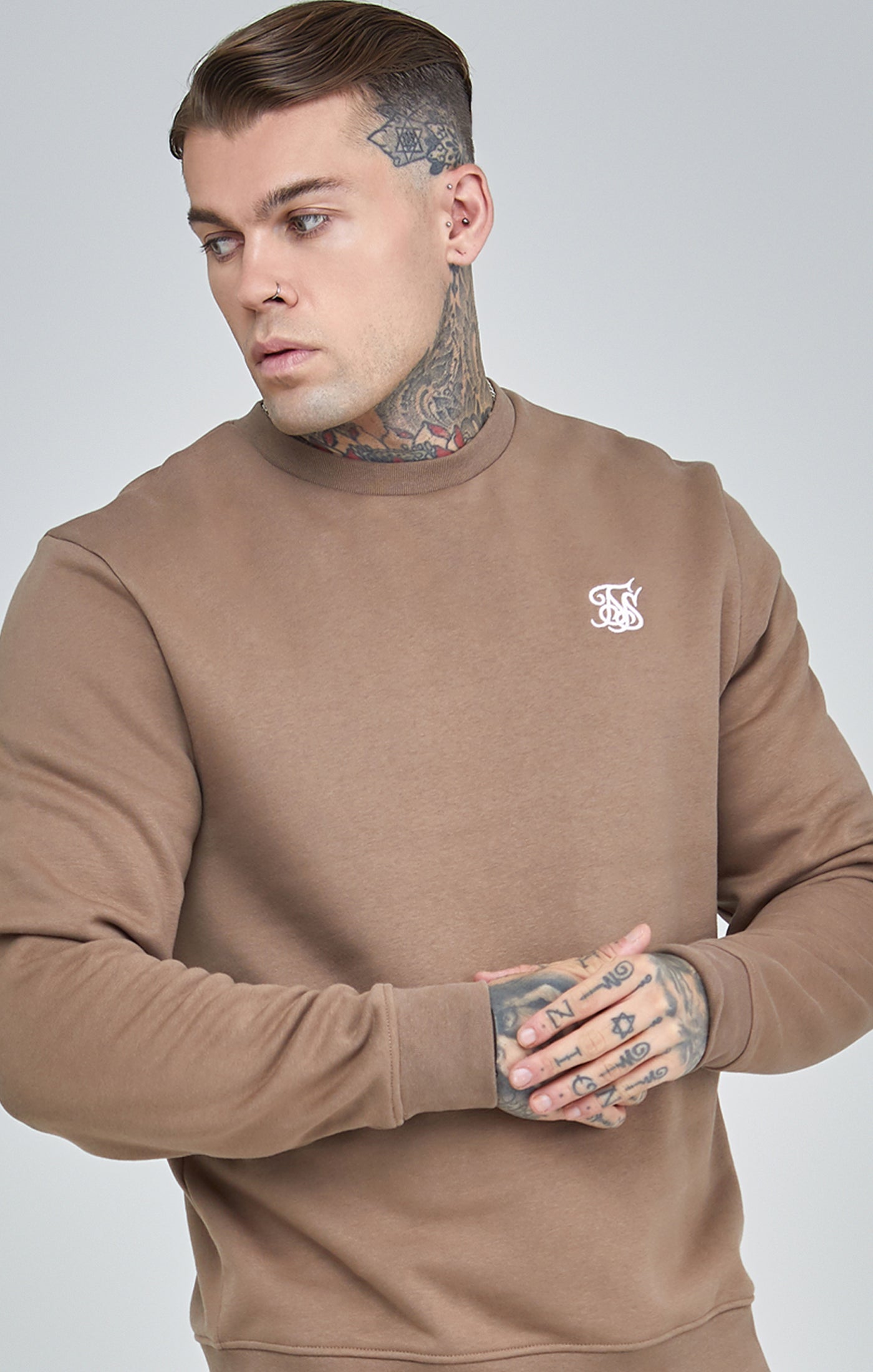 Sweat Essentials in Brown Sweatshirts SikSilk