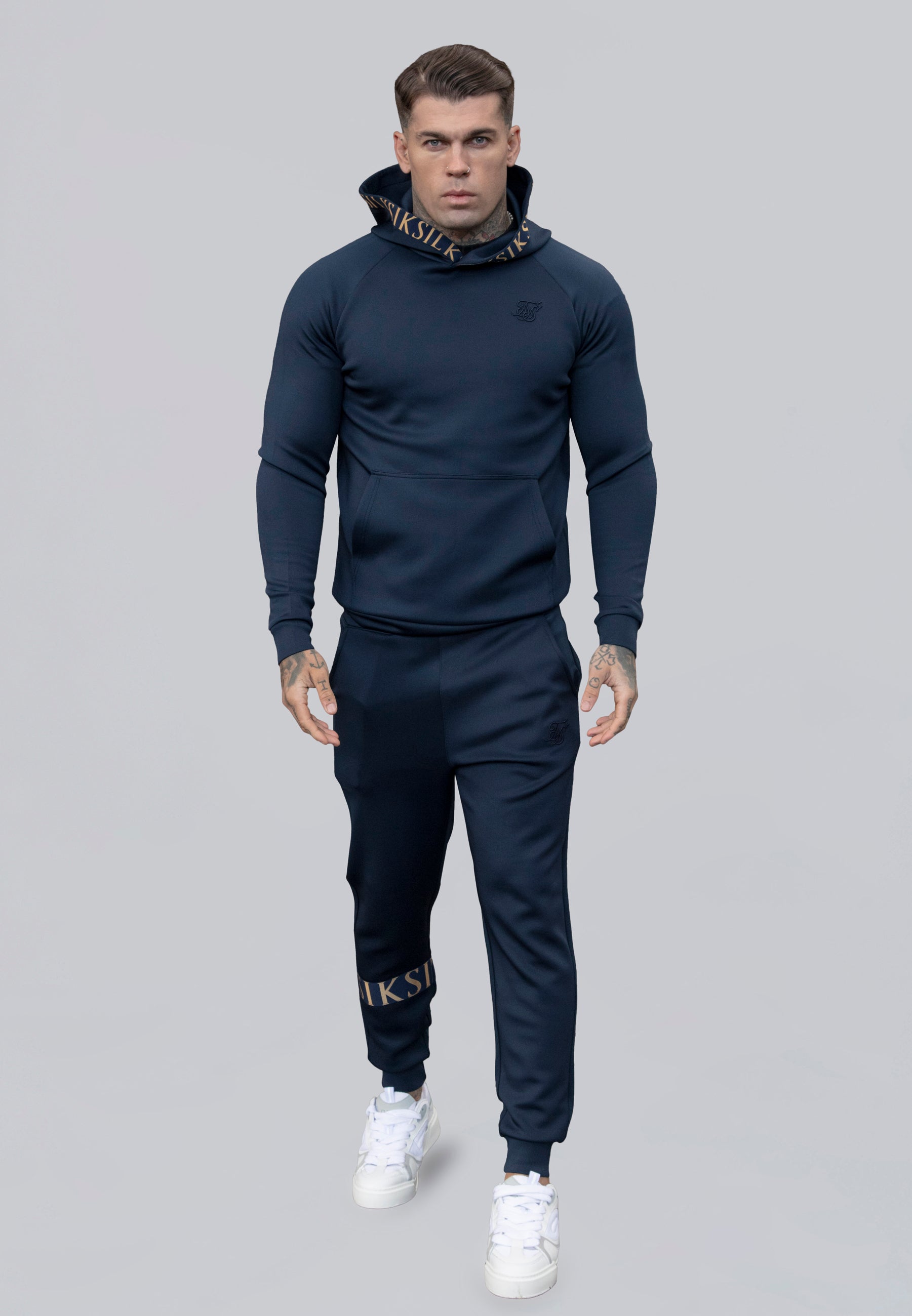 Dynamic Hoodie in Navy Sweat à capuche SikSilk