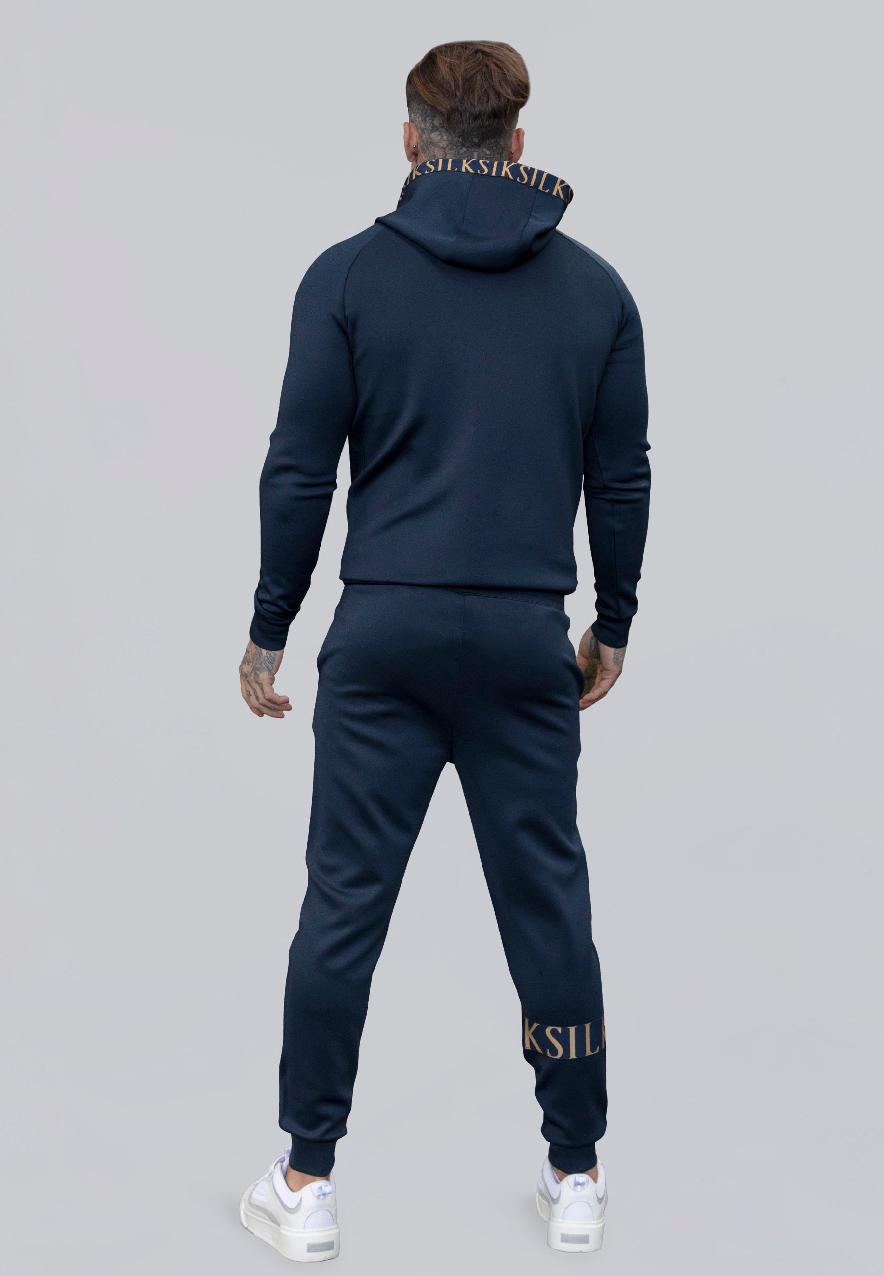 Dynamic Hoodie in Navy Sweat à capuche SikSilk
