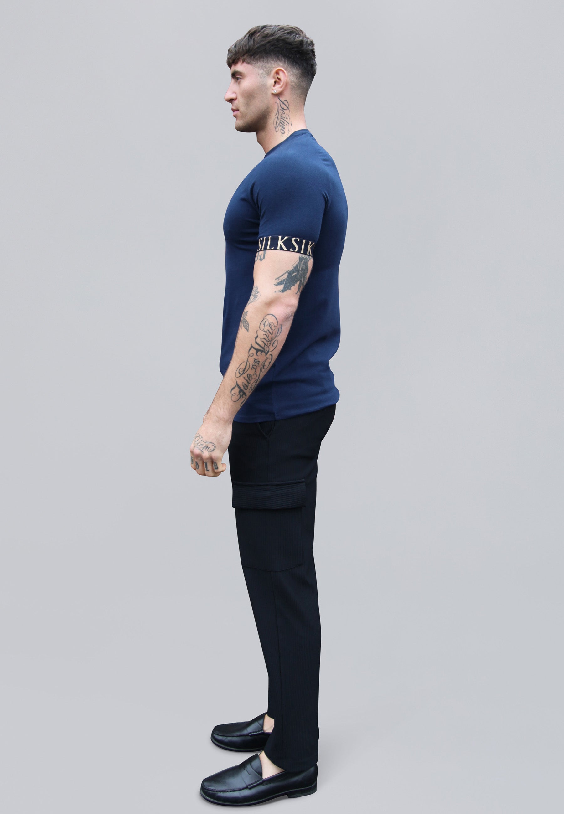 Tech T-Shirt en bleu marine T-shirts SikSilk