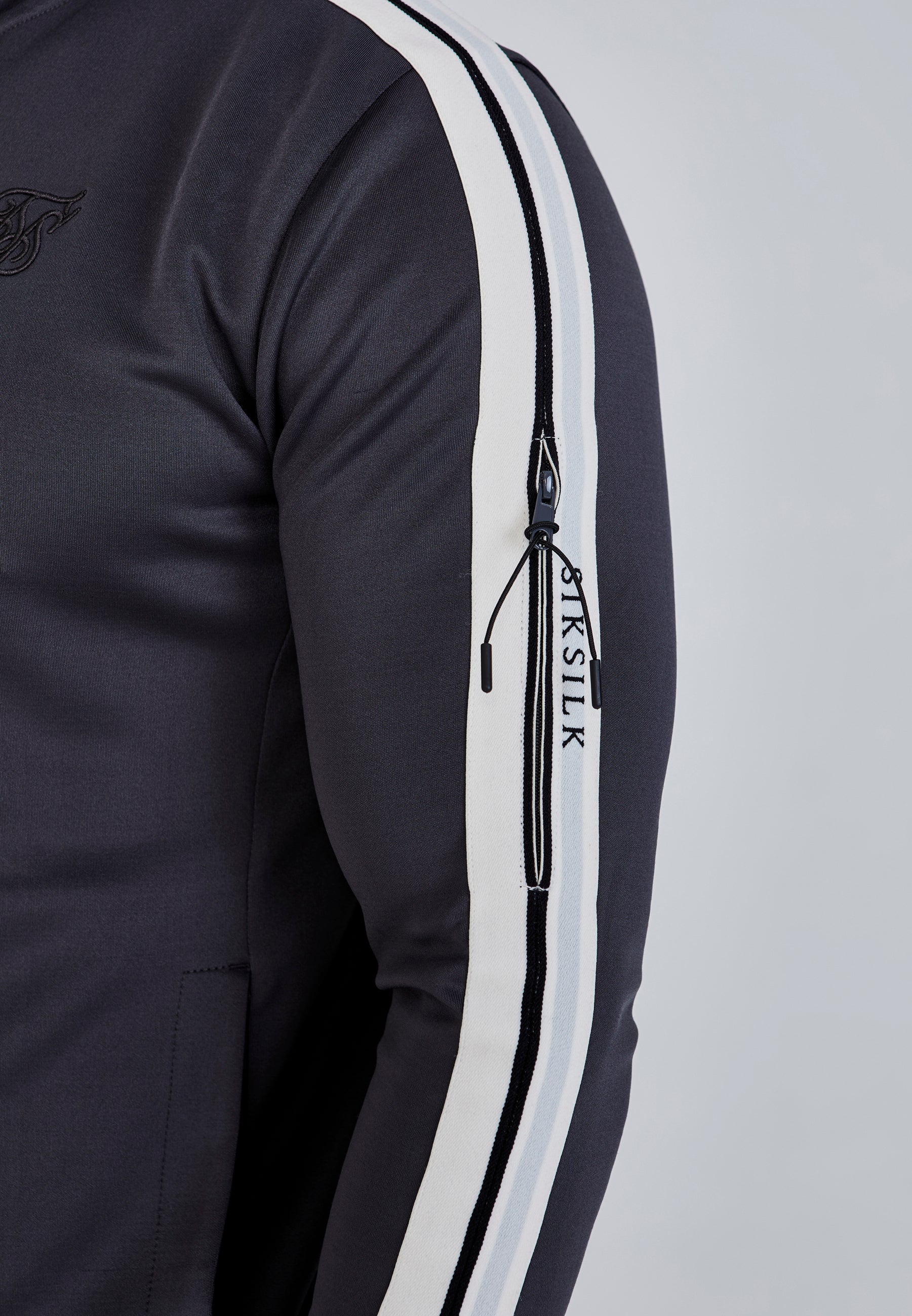 Full Zip Hoodie in Grey Vestes à capuche SikSilk