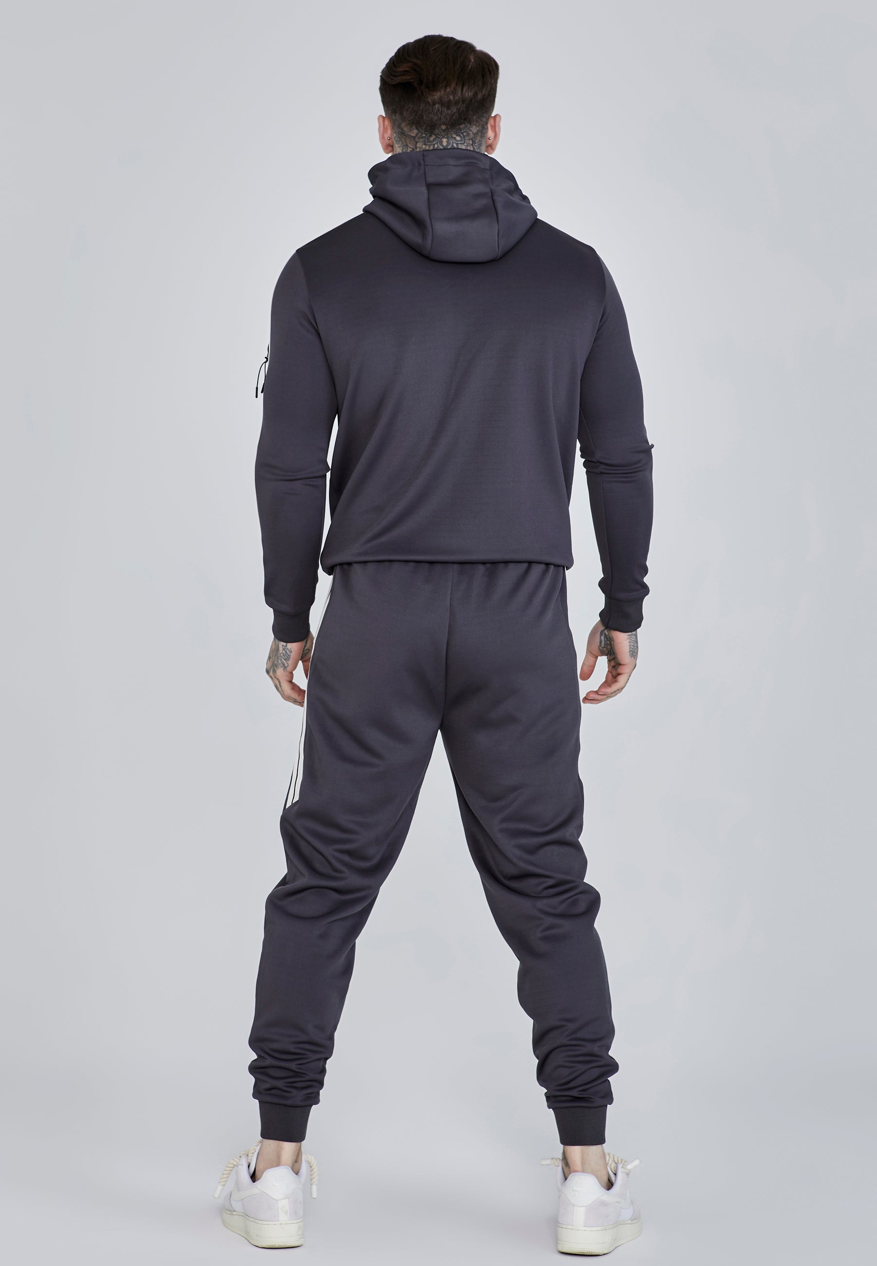 Full Zip Hoodie in Grey Vestes à capuche SikSilk