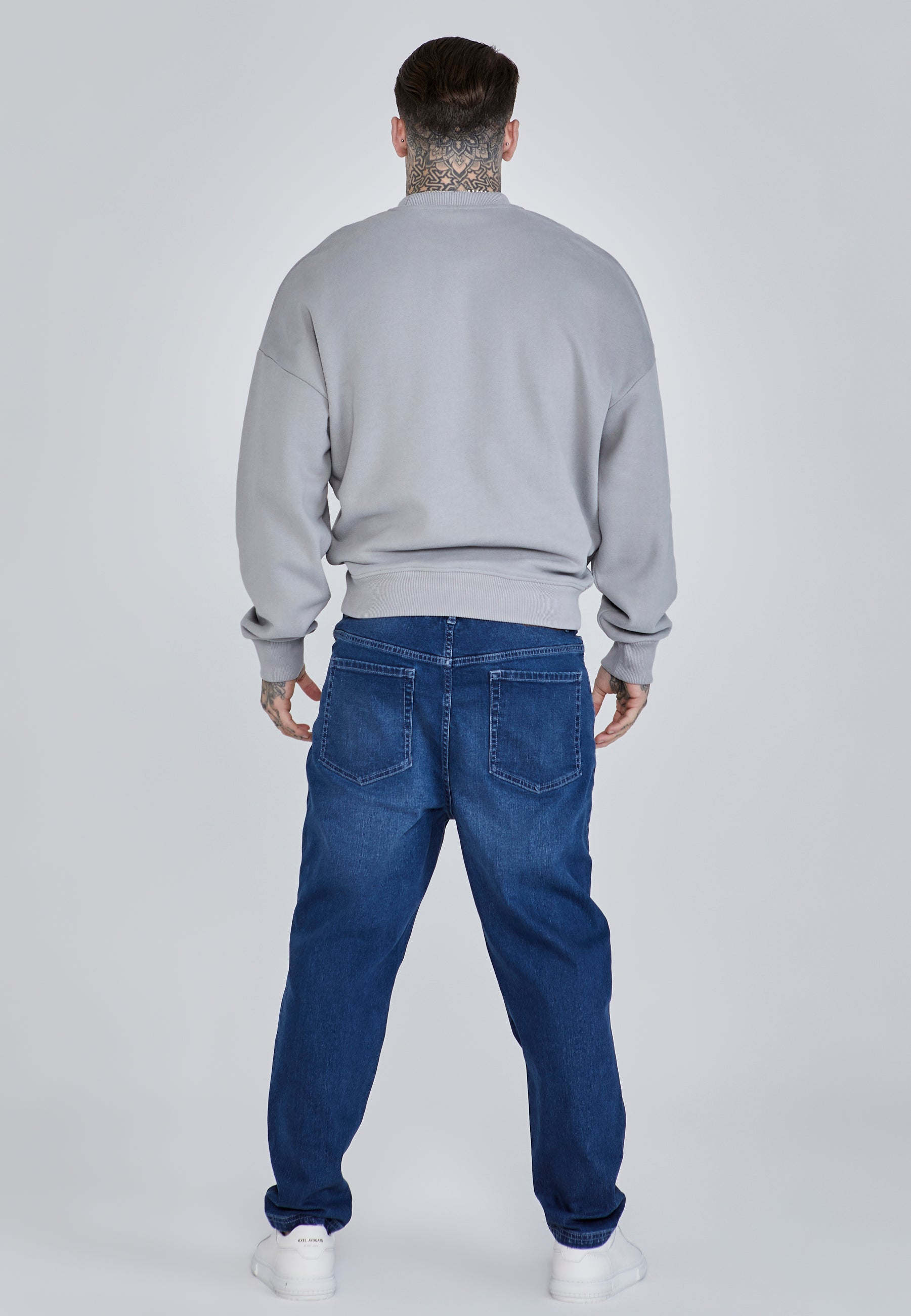 Sweat surdimensionné en gris Sweatshirts SikSilk