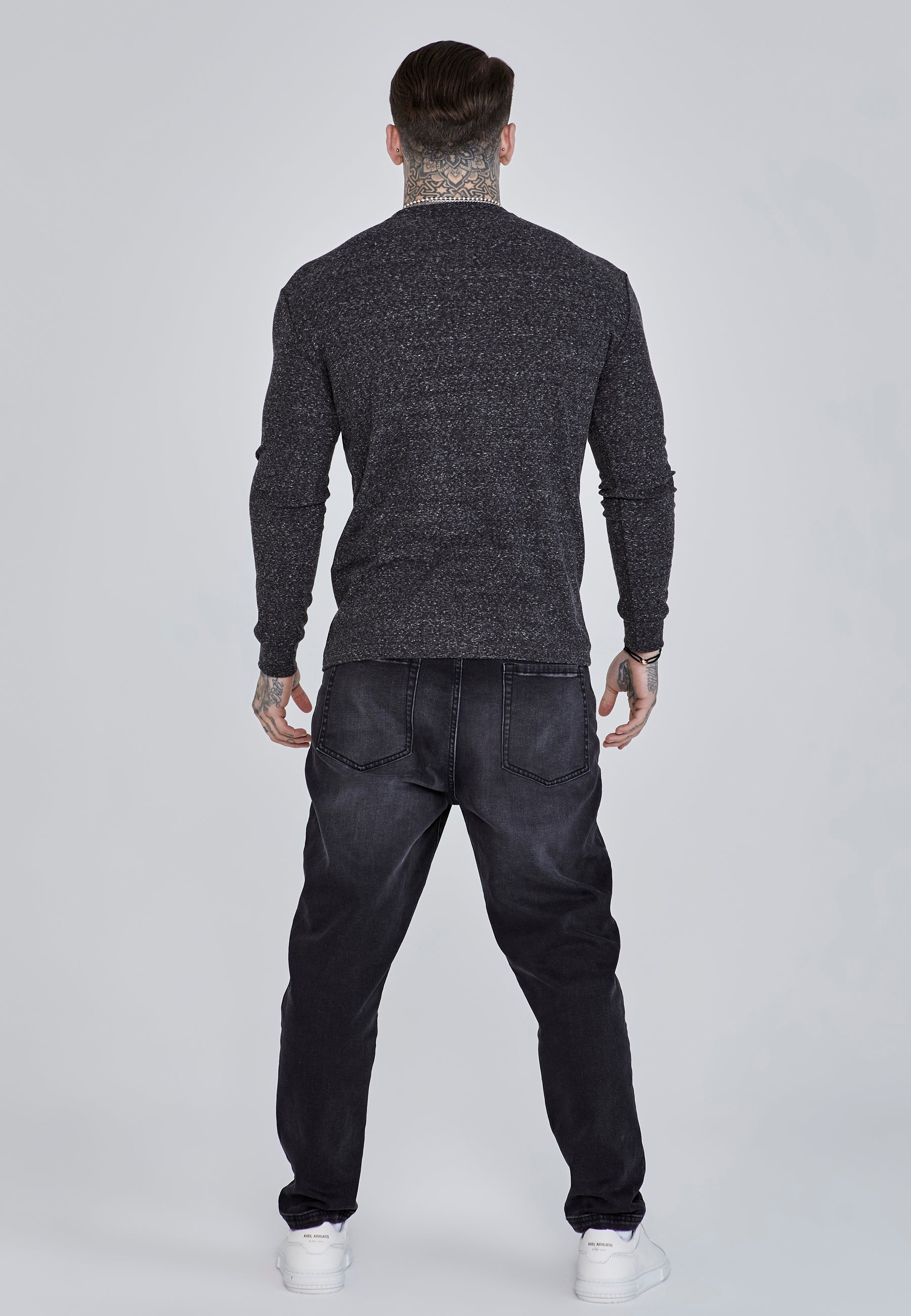 T-shirt à manches longues in Black T-shirts SikSilk
