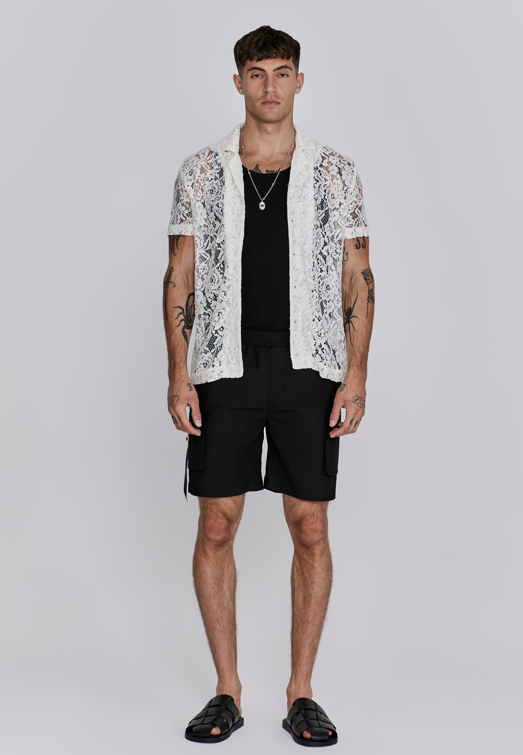 Flight Cargo Short in Black Shorts SikSilk