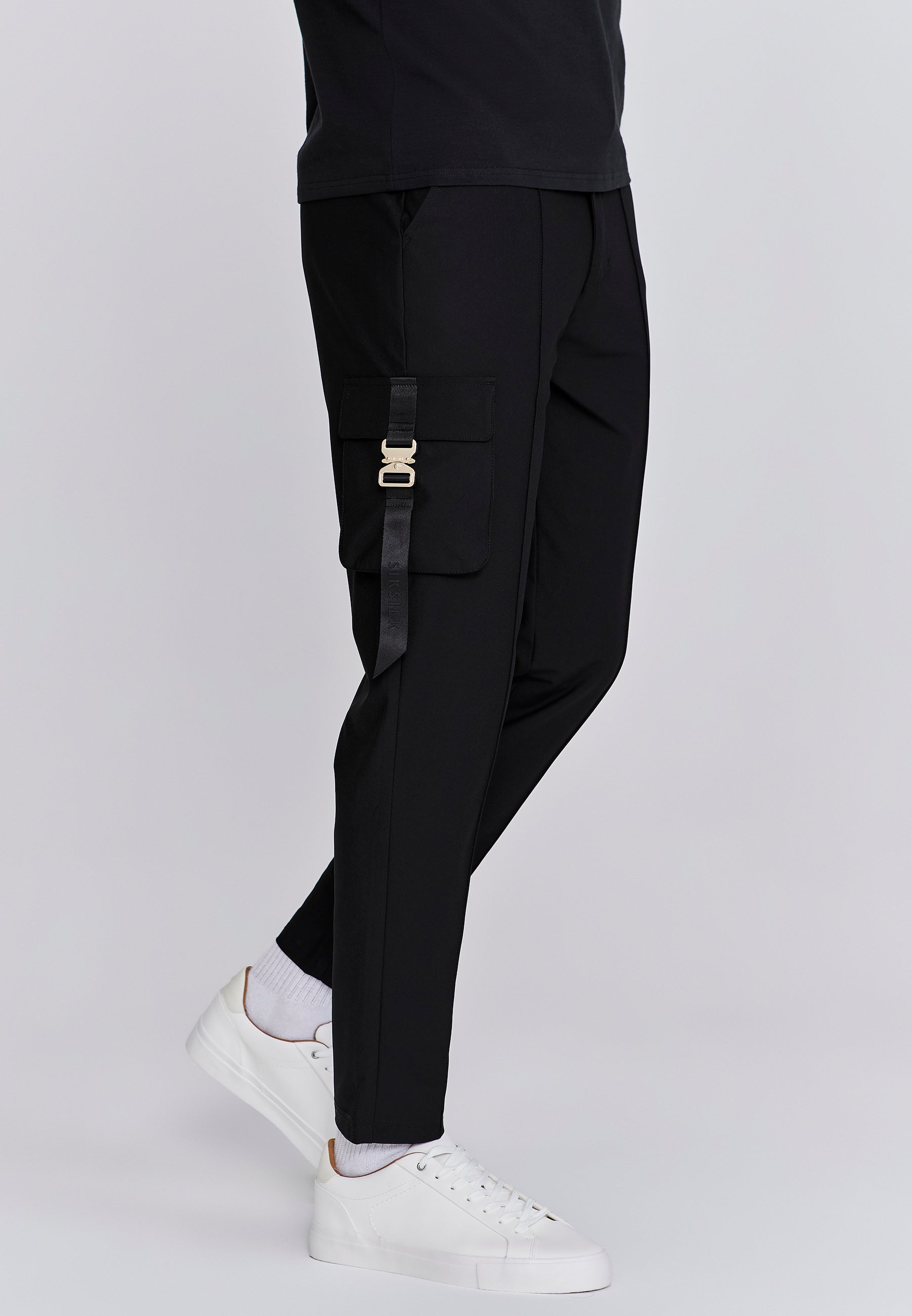 Flight Cargo Pant in Black Pantalons SikSilk